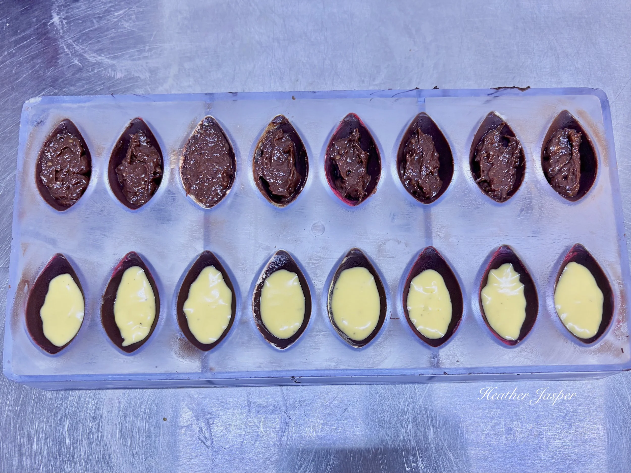 ganache filling UKAW bonbon chocolate workshop Pucallpa Peru