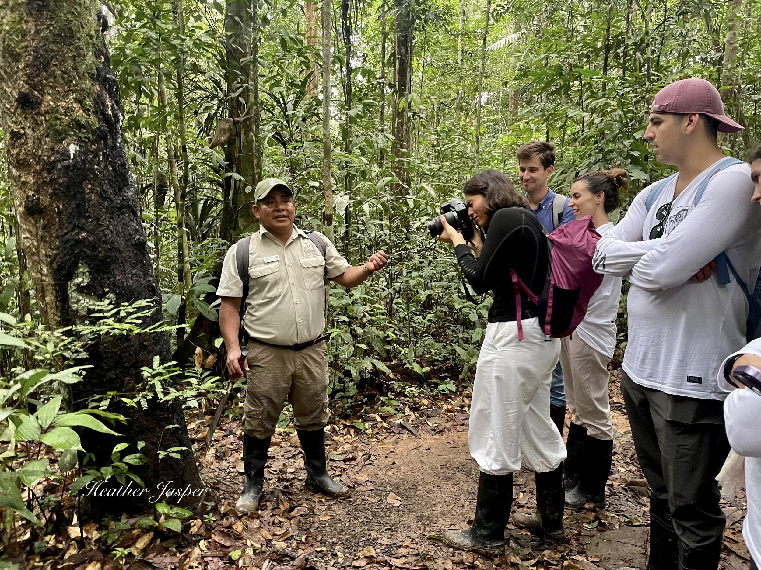 group tour in the Peruvian rainforest