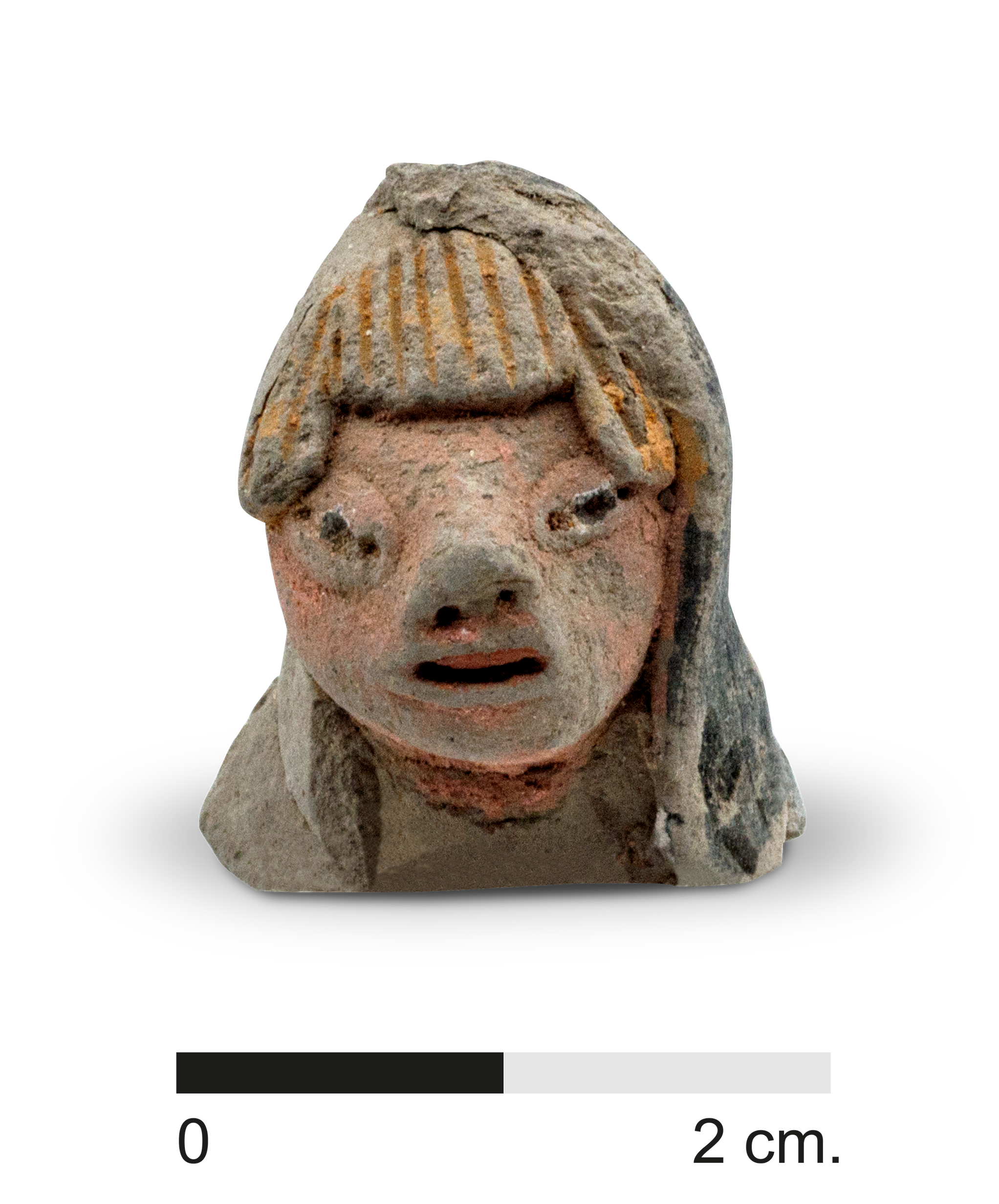 escultura de barro Peñico Caral Peru