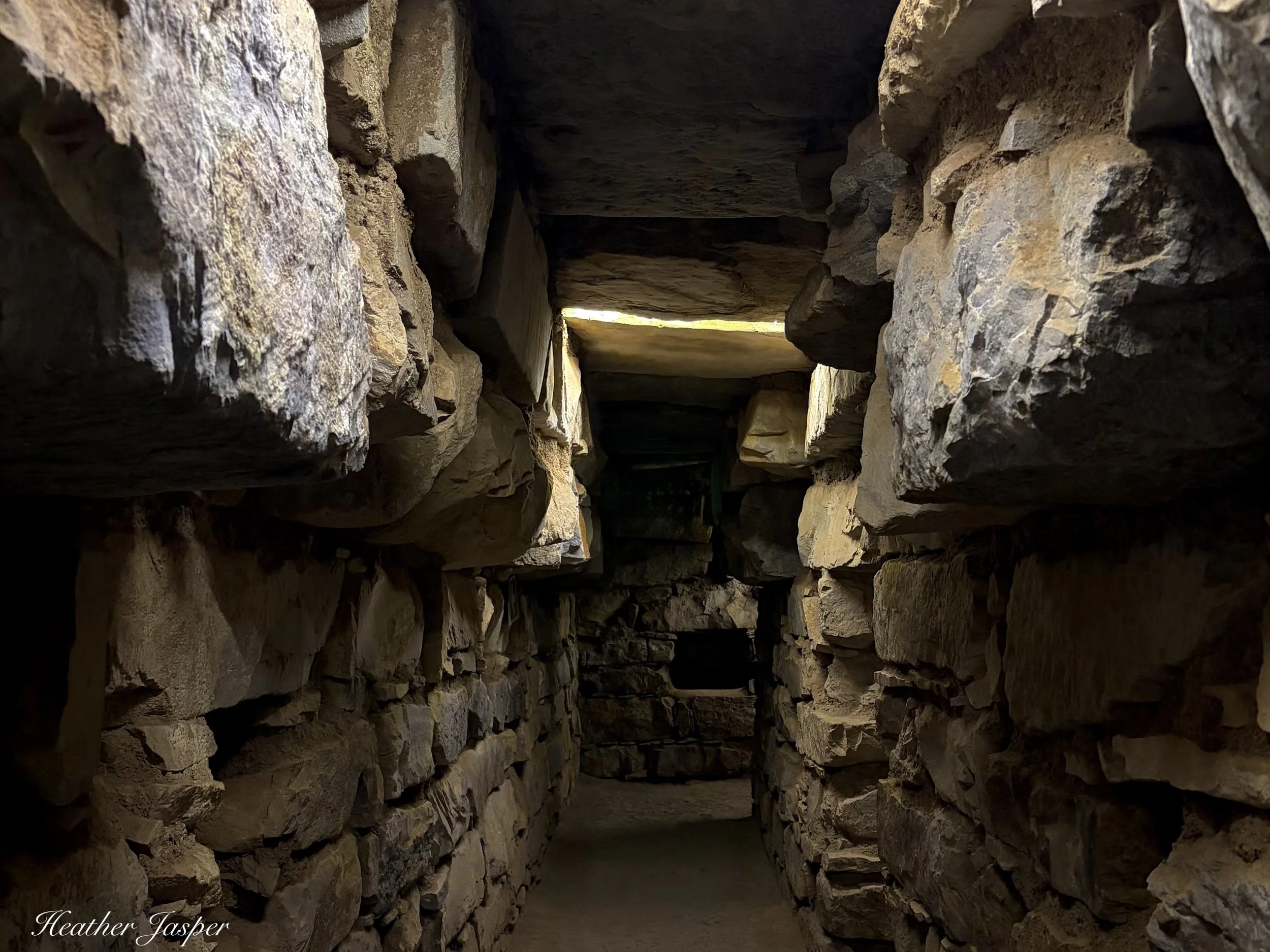 underground tunnels at Chavín de Huántar Peru