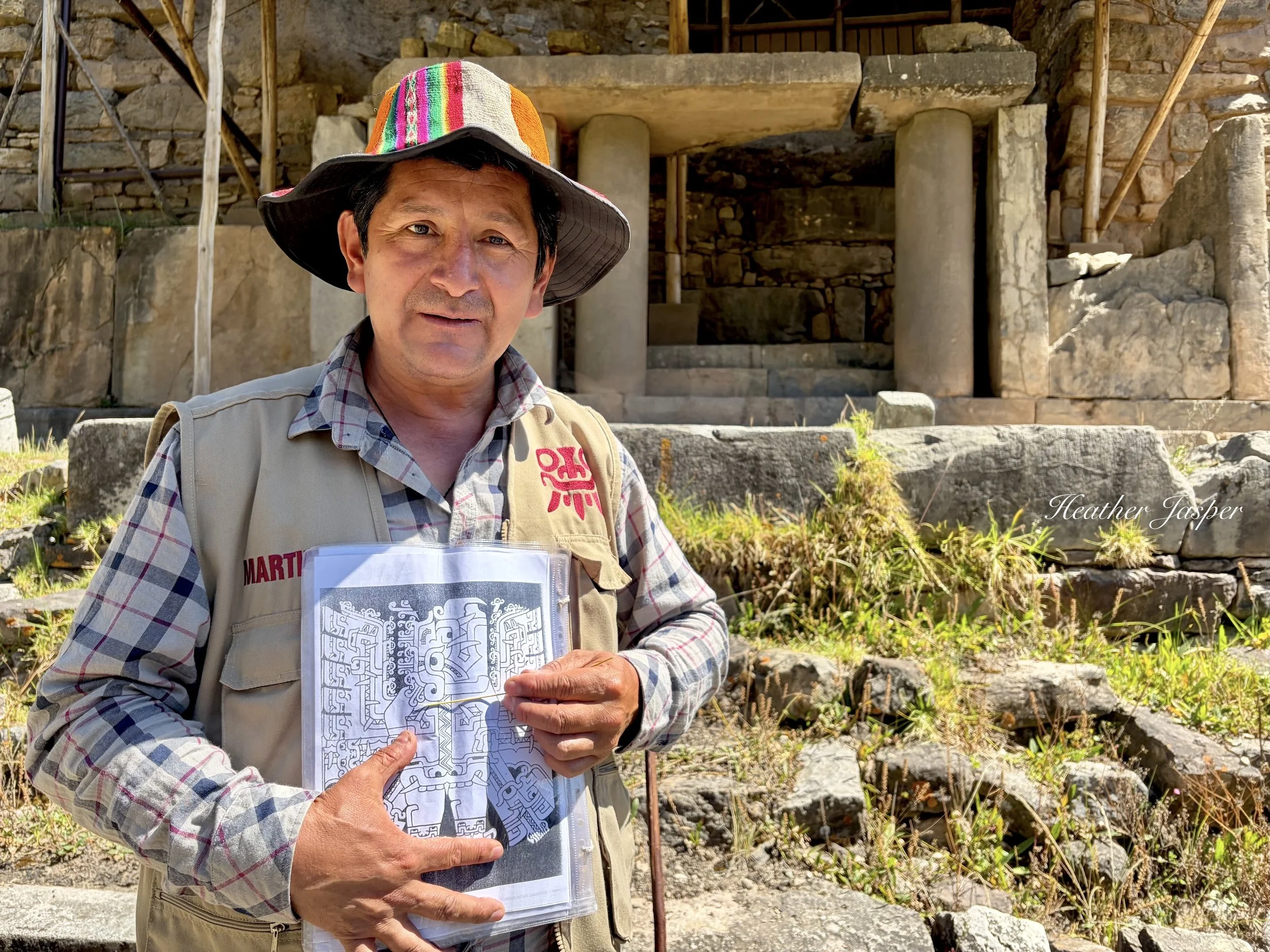 guides at Chavin de Huantar Peru