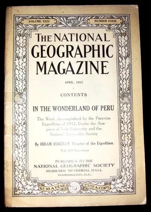 National Geographic April 1913 Machu Picchu