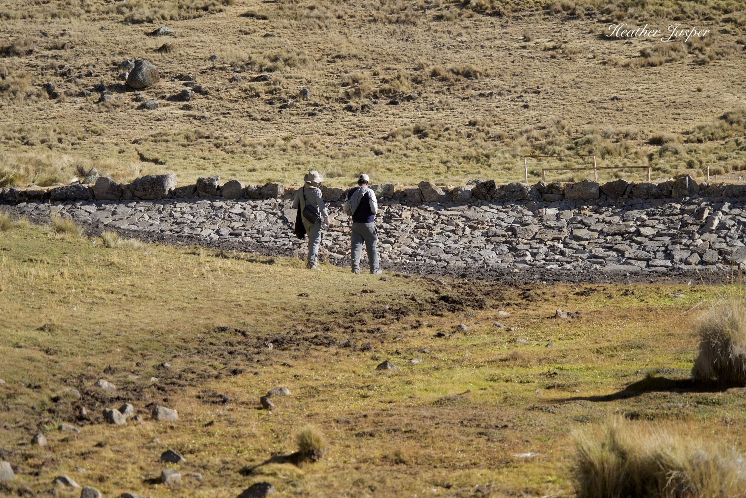 inside the Shuklloc dam Cajamarquilla Ancash Peru