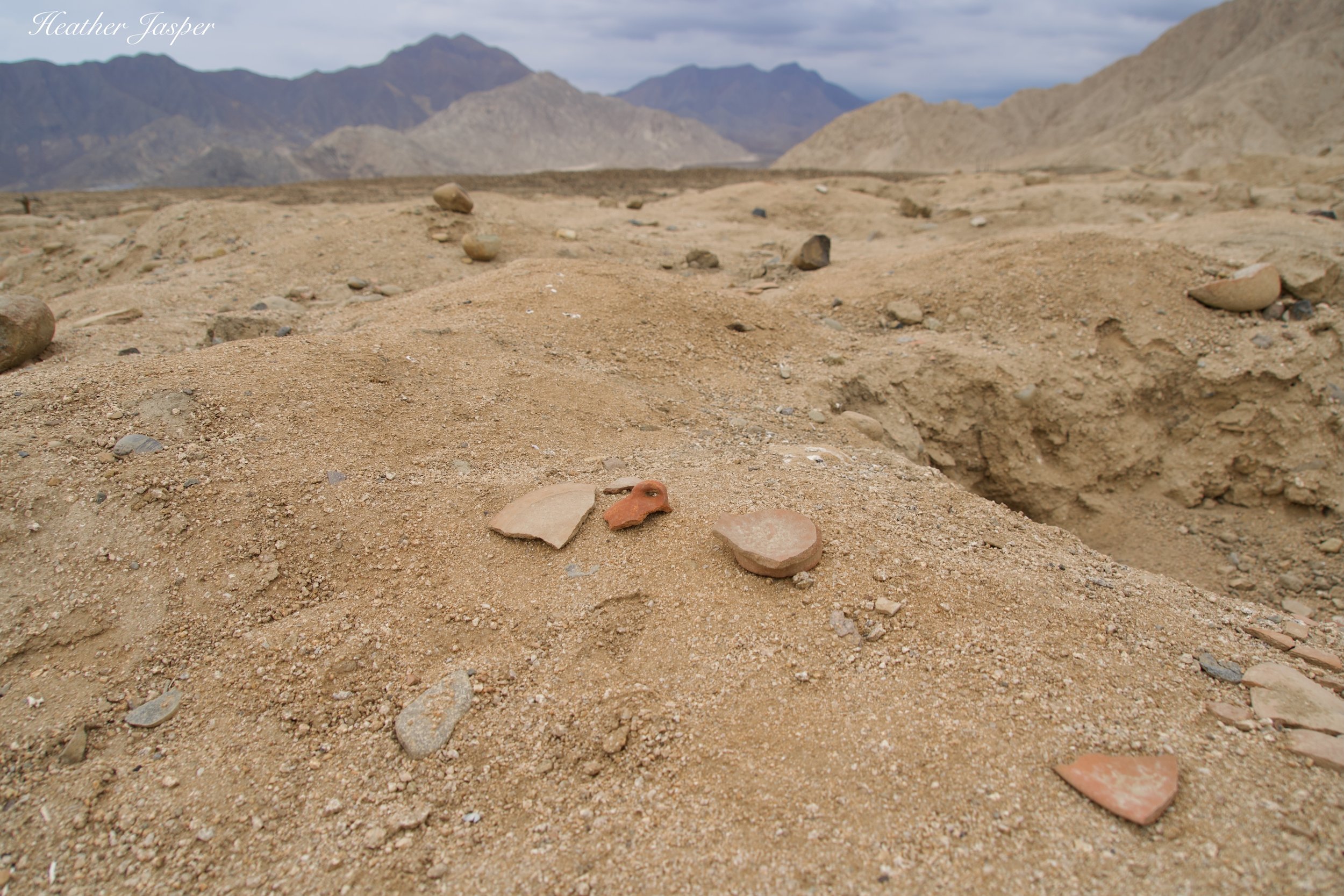 Chancay pottery Empedrada Lodge Caral Peru