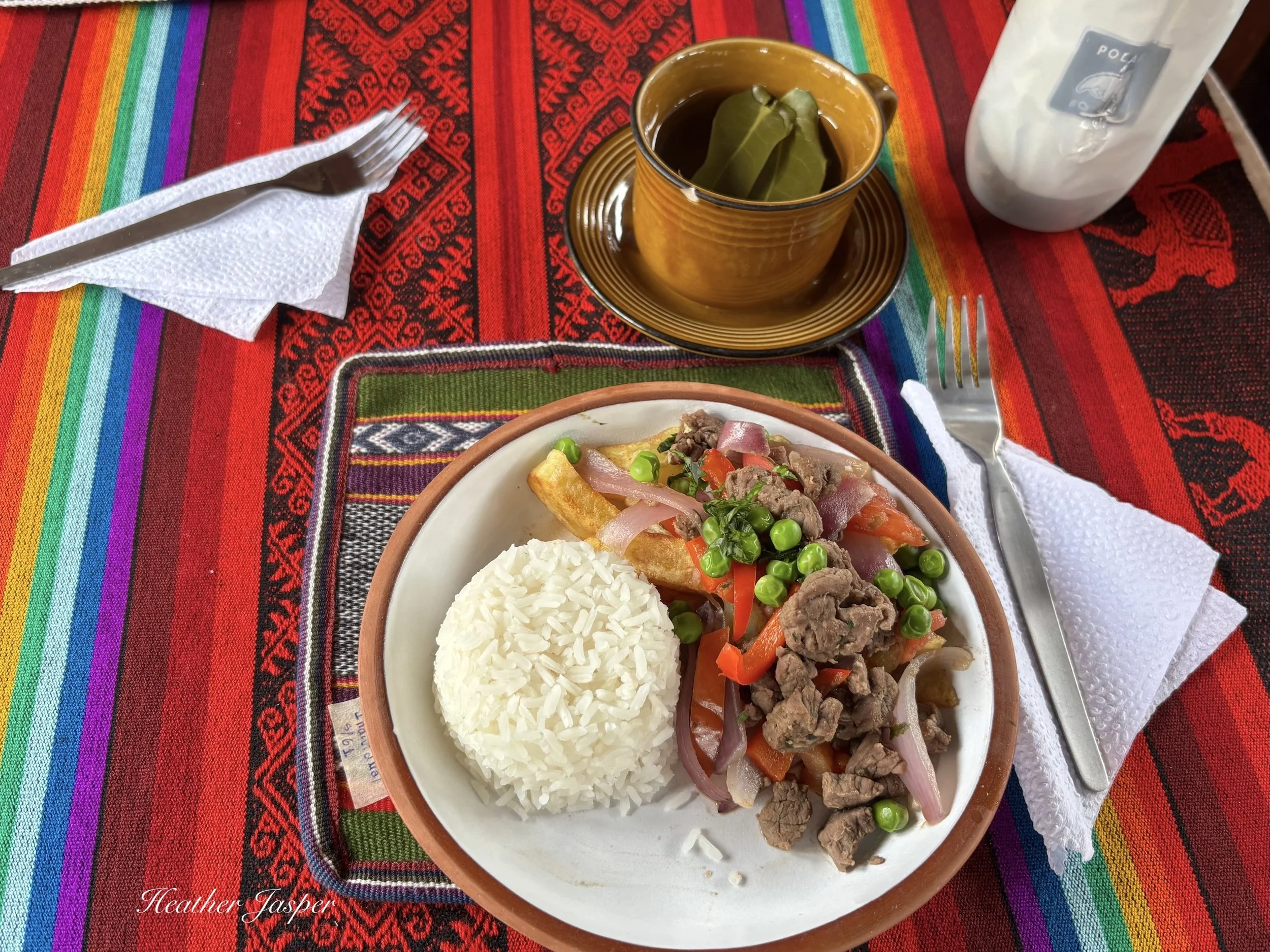 lunch at Ccaccaccollo Sacred Valley Peru