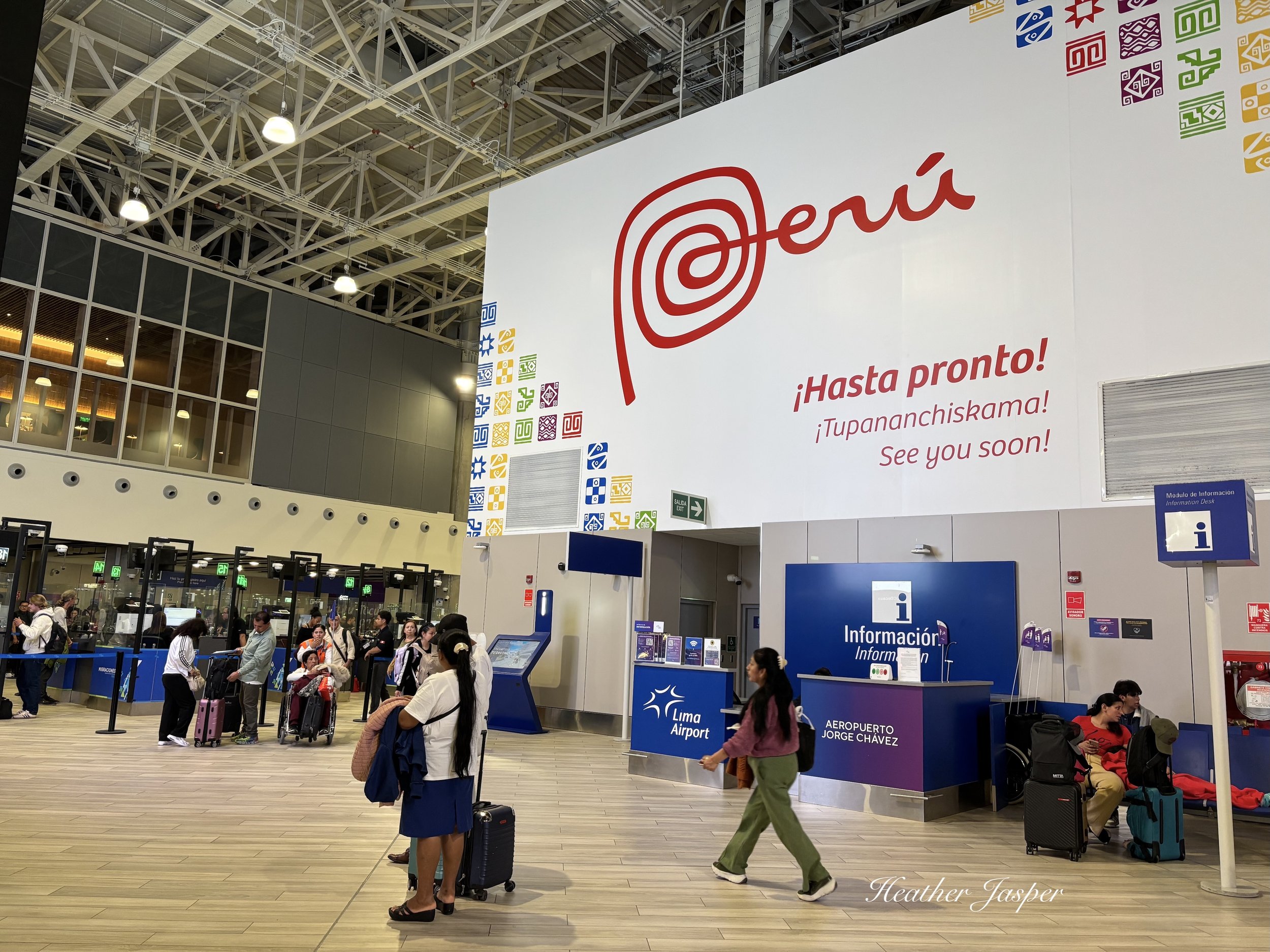 information desk in international terminal Lima Peru airport