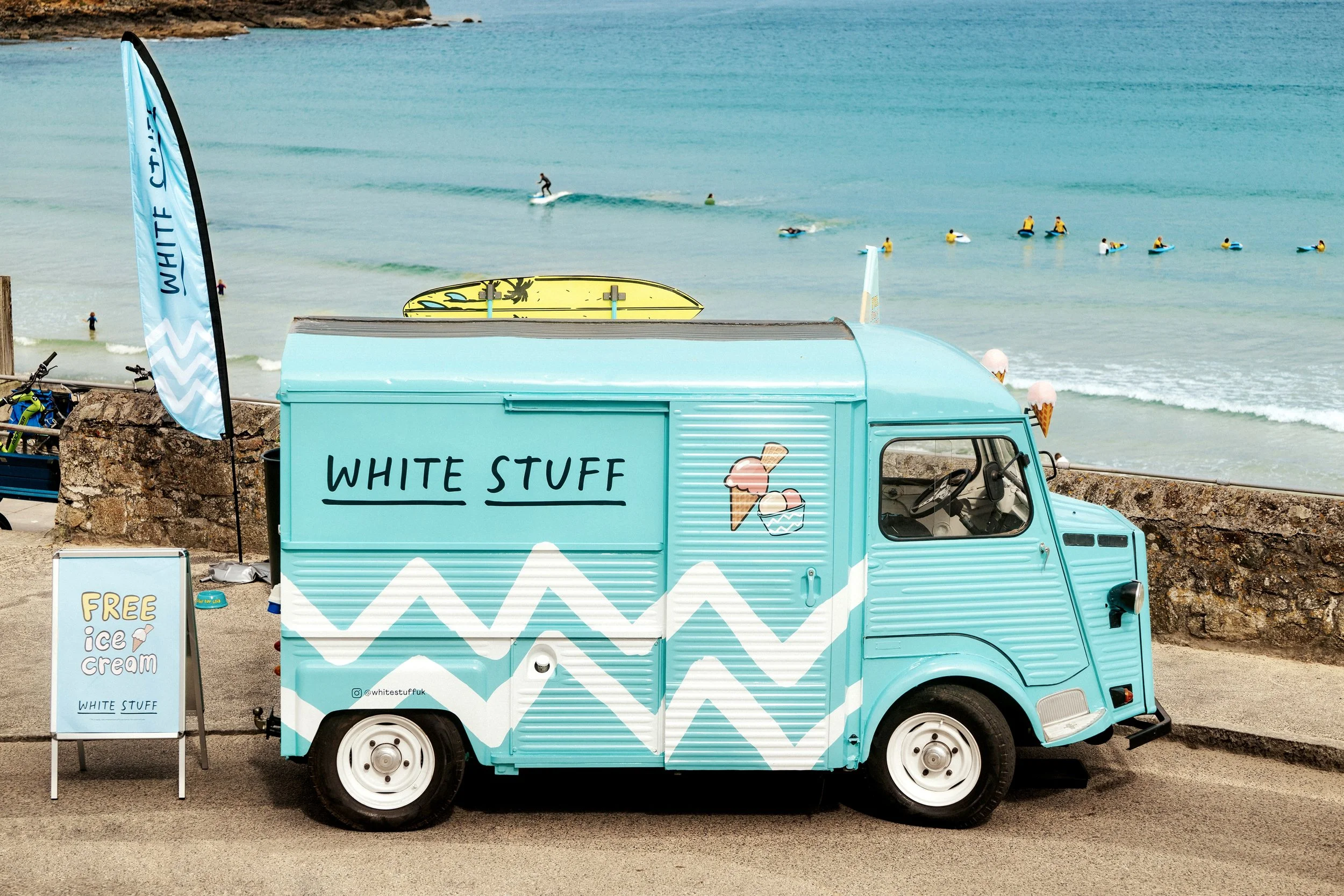 Ice cream truck design for White Stuff SS25 activation