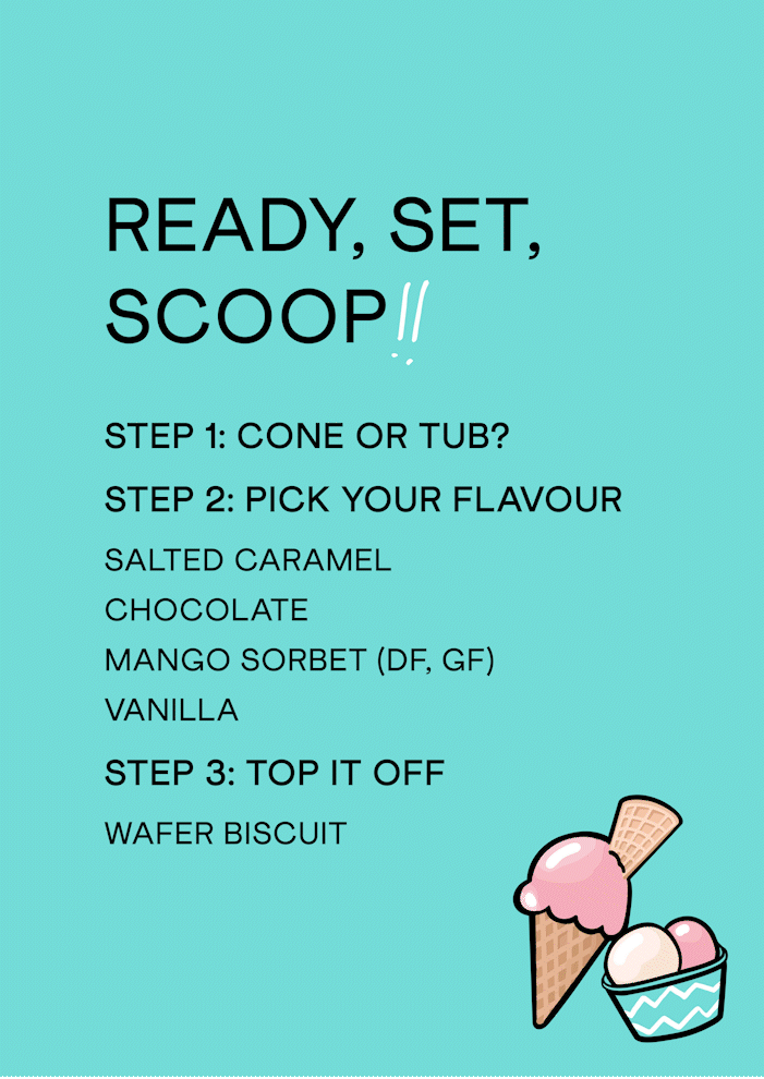 Menu (incl. various 'sold out' strips) 