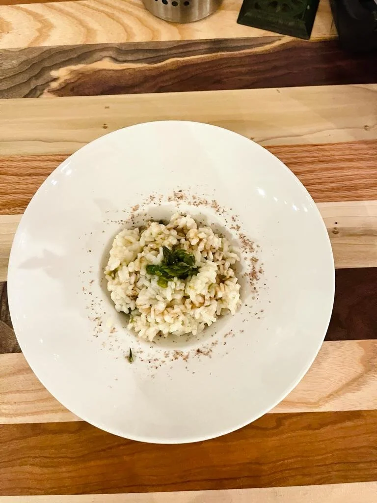 Risotto with Asparagus and Balsamic Salt