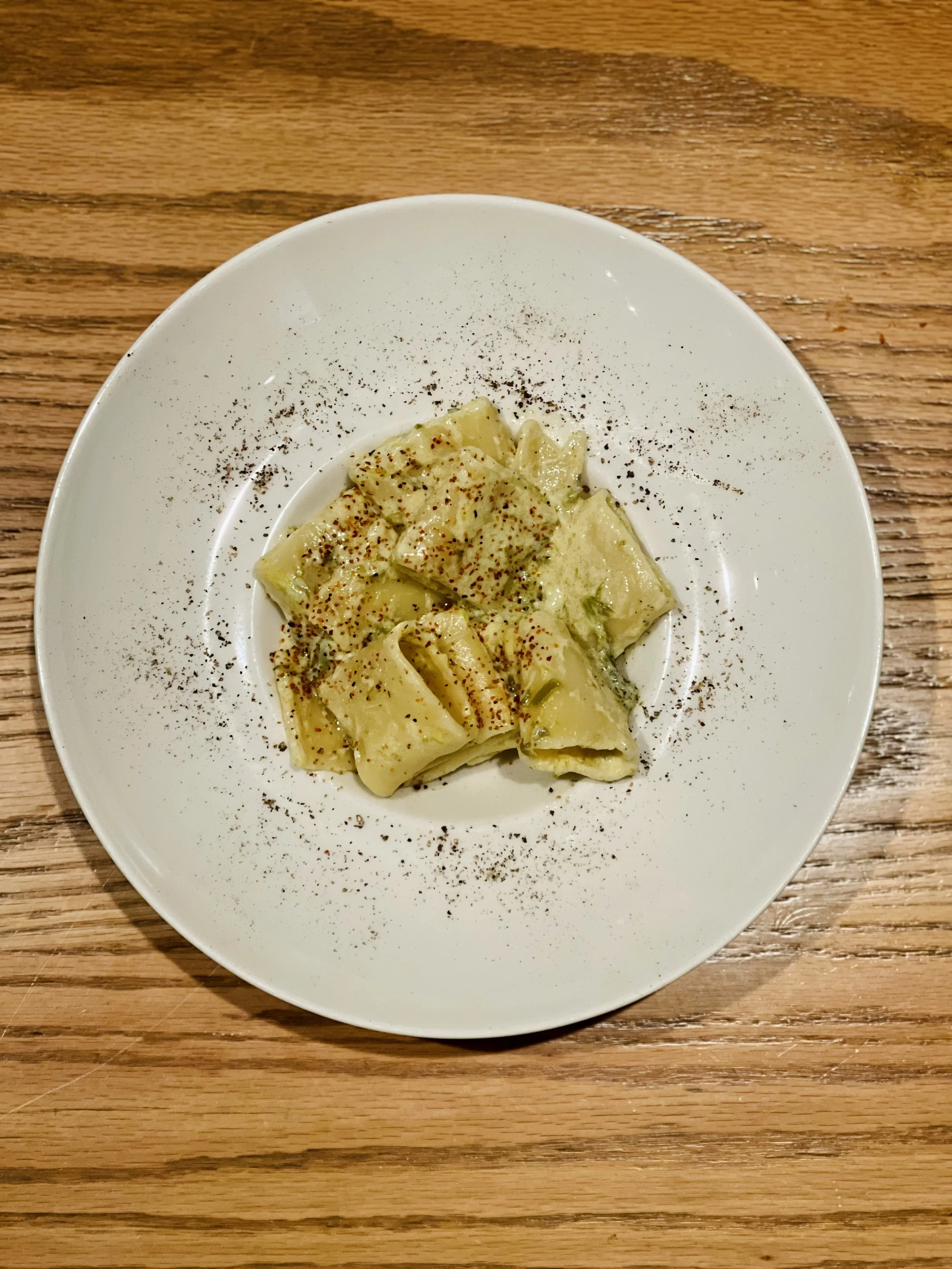 Mezzi Paccheri con Crema di Asparagi e Mascarpone