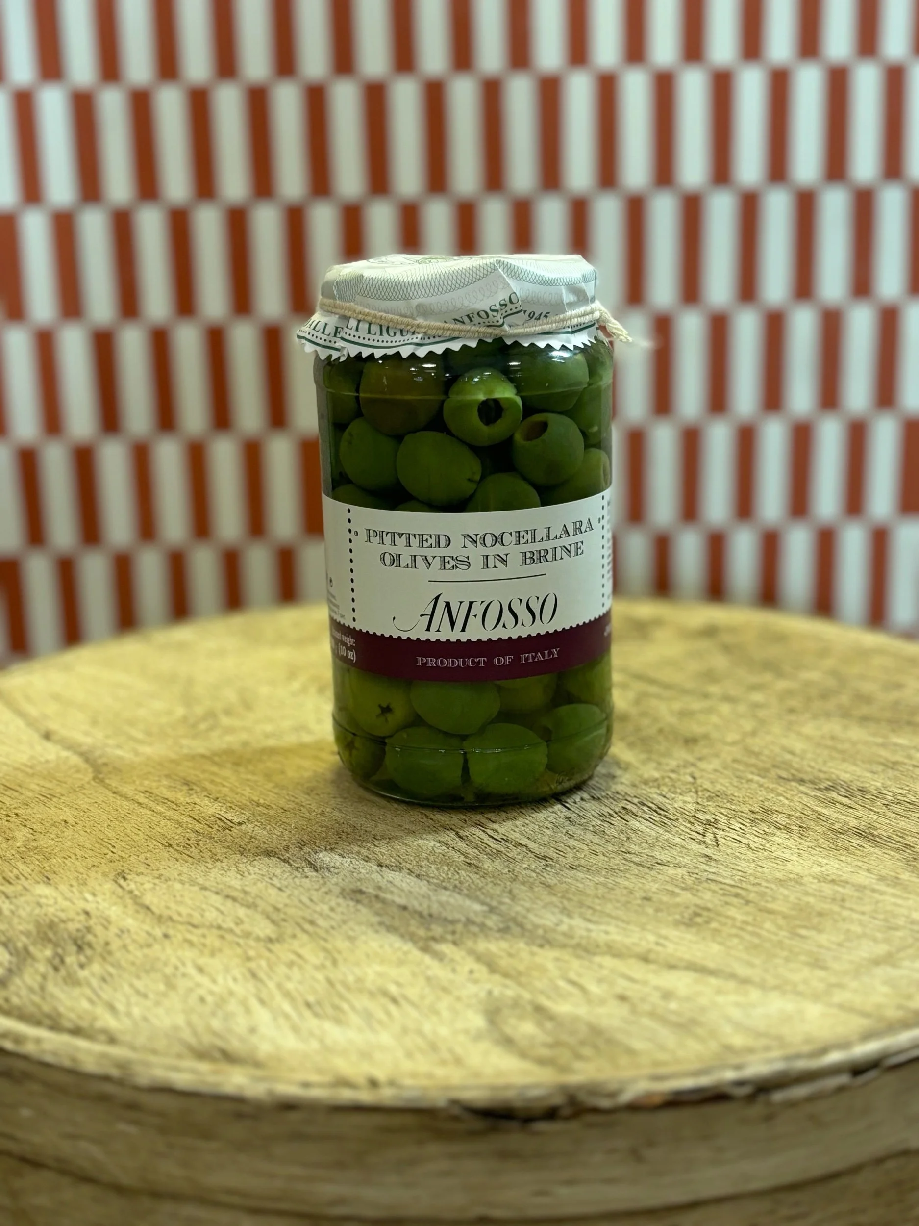 Anfosso Pitted Nocellara Olives in Brine 10oz