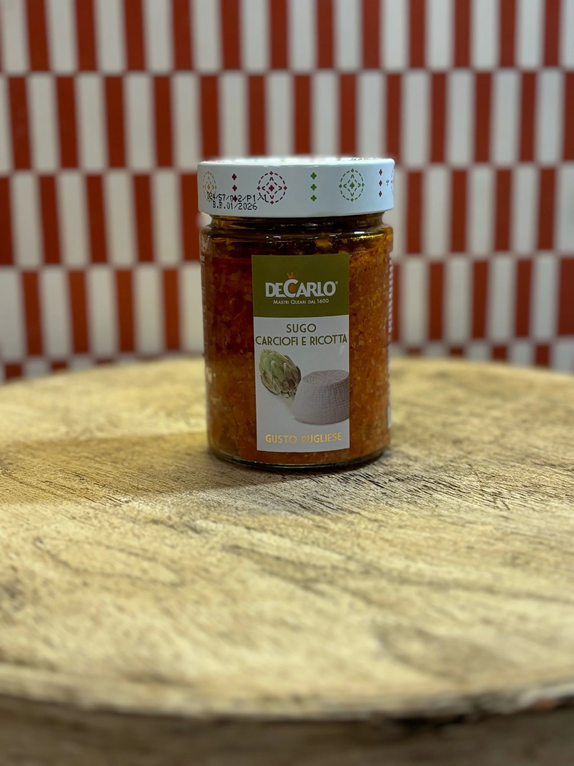 De Carlo Tomato Sauce with Artichokes and Ricotta Cheese