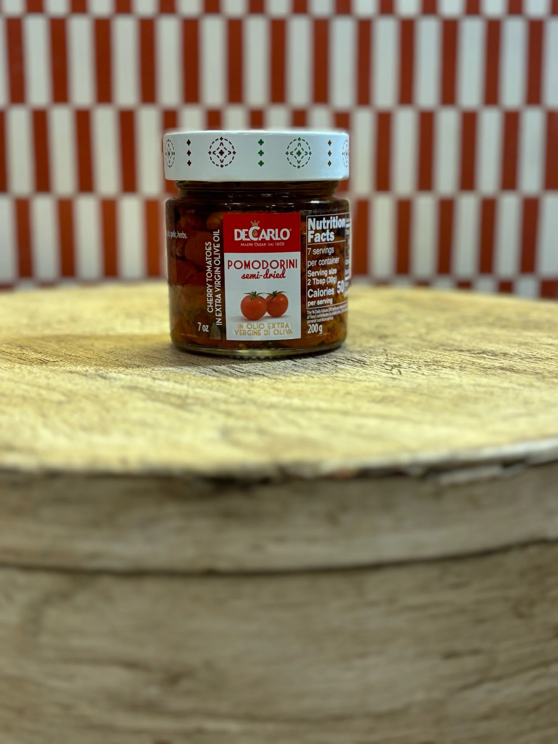 De Carlo Pomodorini Semi Dried Tomatoes in EVOO