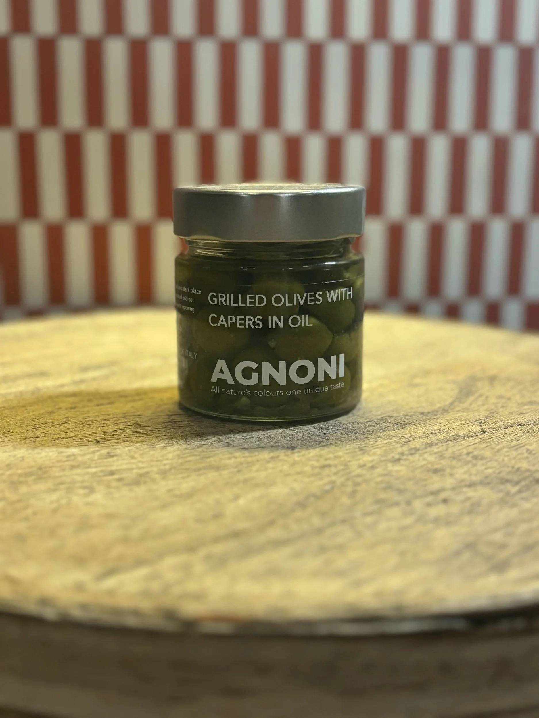 Agnoni Grilled Olives with Capers in EVOO
