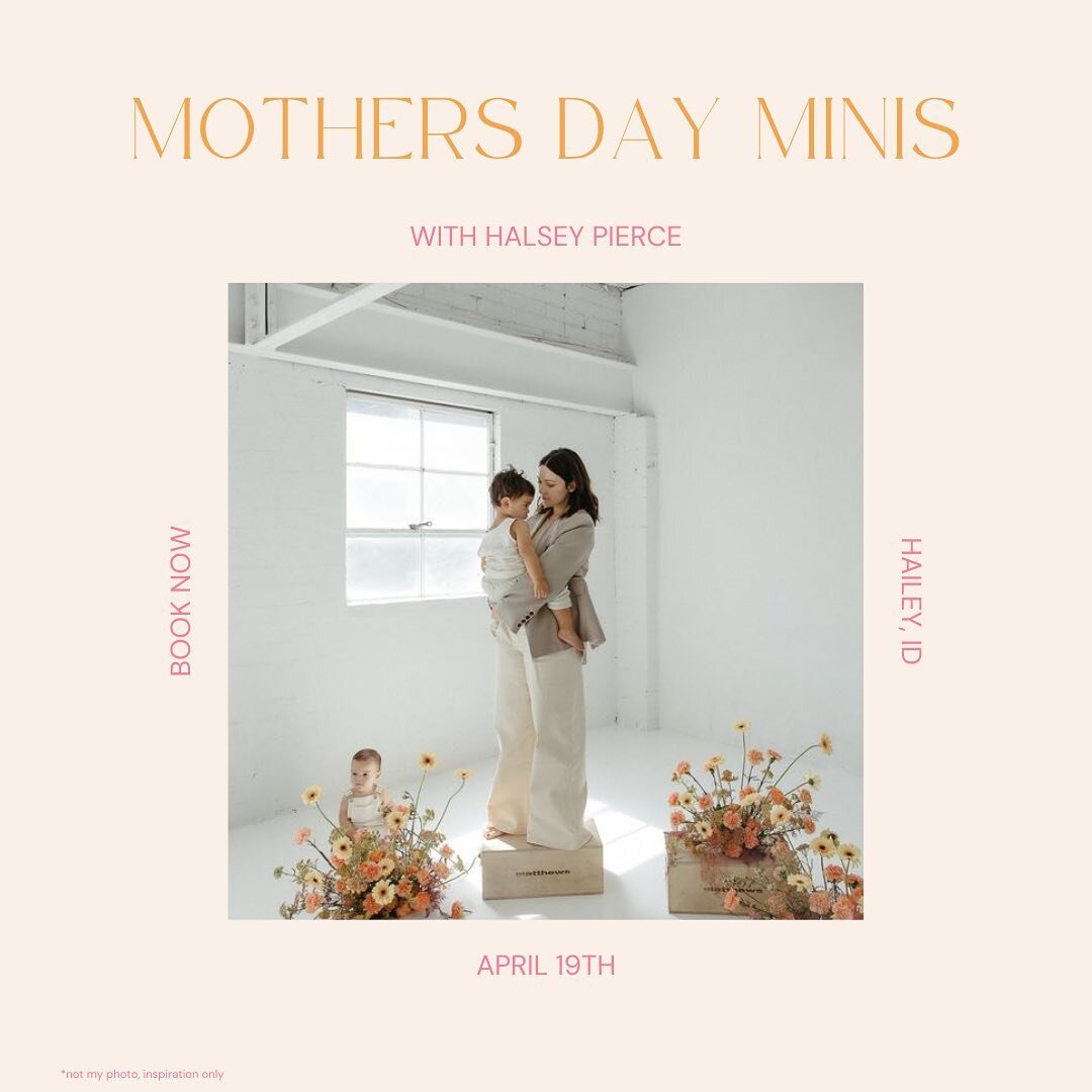 🌼Mothers Day Minis🌼

These sessions make the perfect gift to yourself, or to any mom in your life. With mothers day fast approaching, the best gift is pictures to look back on! Kids grow too quickly and are constantly changing, so making it a prior