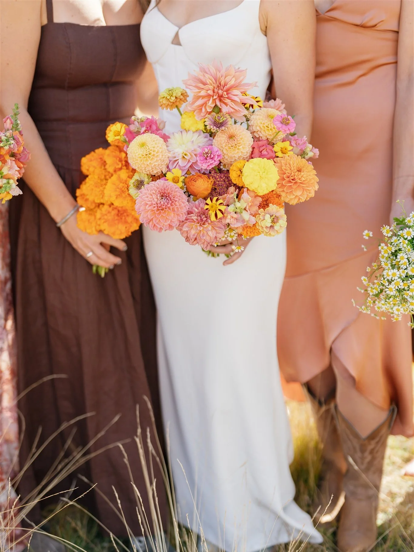 Harlan and Nicole 💛

+ the most beautiful hydrangea from Nicole&rsquo;s mums garden 
.
.
.
#IdahoWedding
#MountainWedding
#ColorfulWedding
#BohoBride
#WildflowerWedding
#MountainBride
#RusticRomance
#BridesmaidsStyle
#WeddingFlowers
#OutdoorWedding