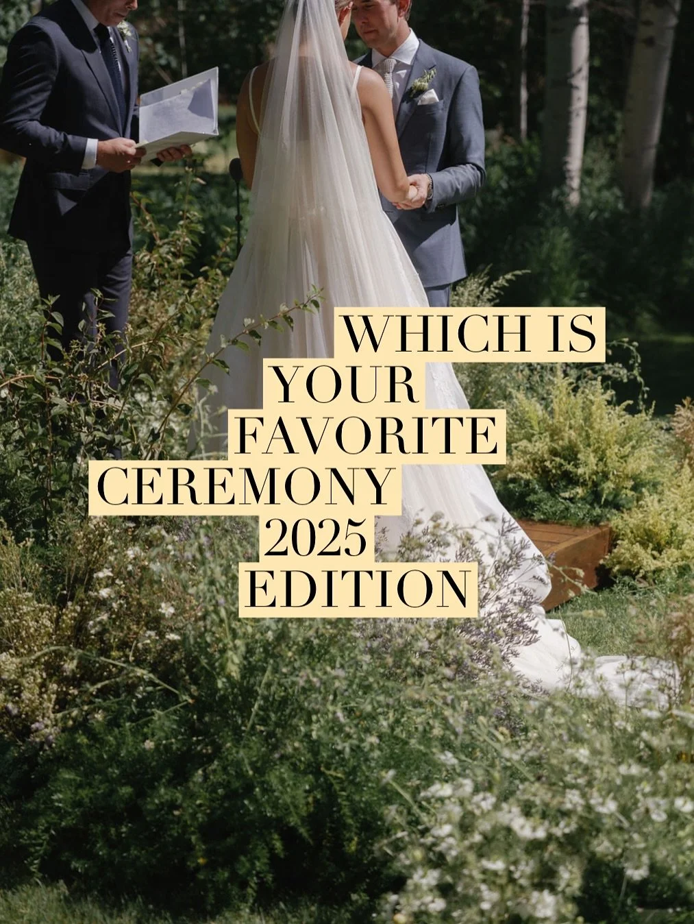 ✨ VOTE FOR YOUR FAVORITE CEREMONY SPACE ✨
 Whats your vibe? 
Bright and Funky?
Textural and Whimsical?
Wildflowers on Wildflowers on Wildflowers?
Mountain Views?

👇 VOTE IN THE COMMENTS 👇 Drop the number and tell us where you said &ldquo;I do&rdquo