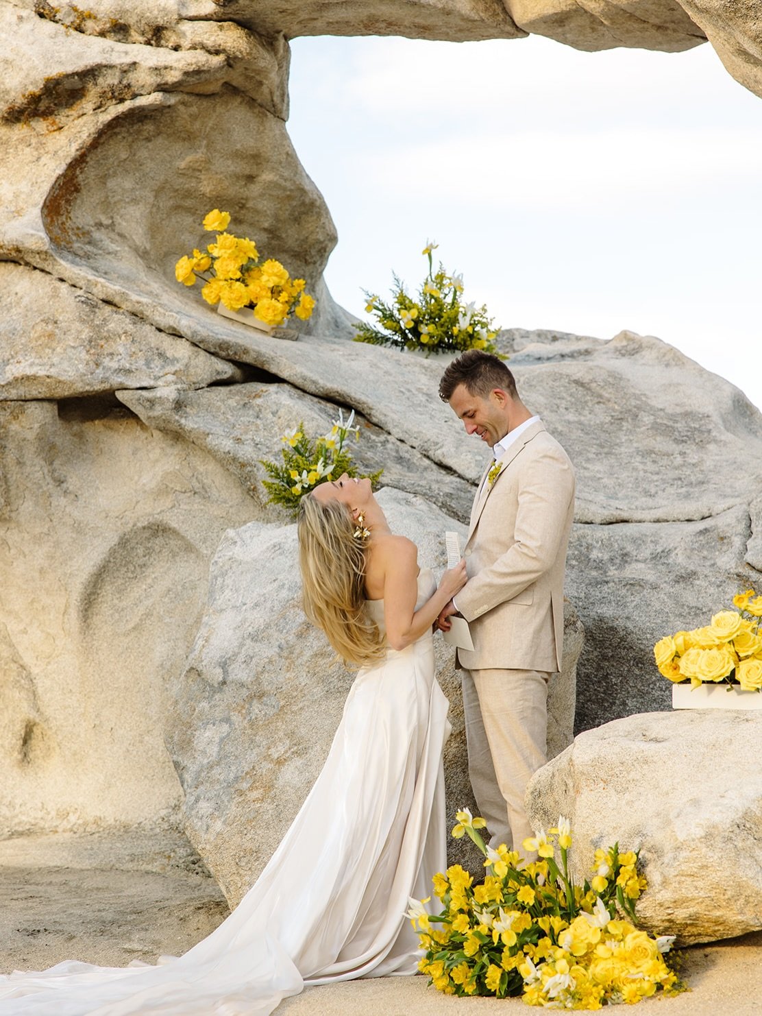 Go get married in The City Of Rocks ☑️

@luxmeetsland day 1 hosts: @dearkodak + @inthealpenglow planning &amp; styling:@sogoldenweddingco florals: @twohandsfloral dress: @juliettabridal ~ &ldquo;Luna&rdquo; by @katherinetash  hair: @brenda.hmu makeup