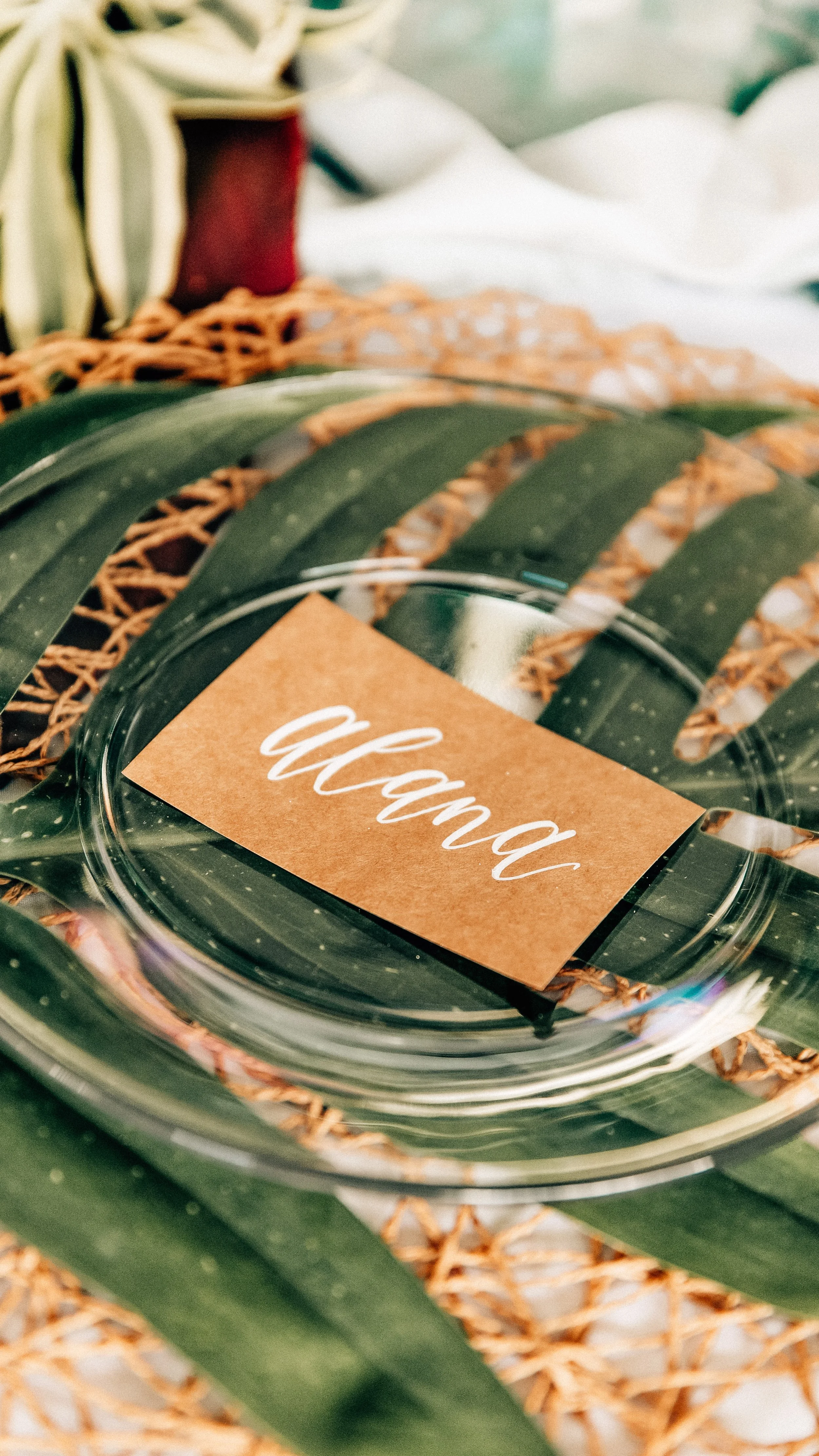 Wedding placard in calligraphy