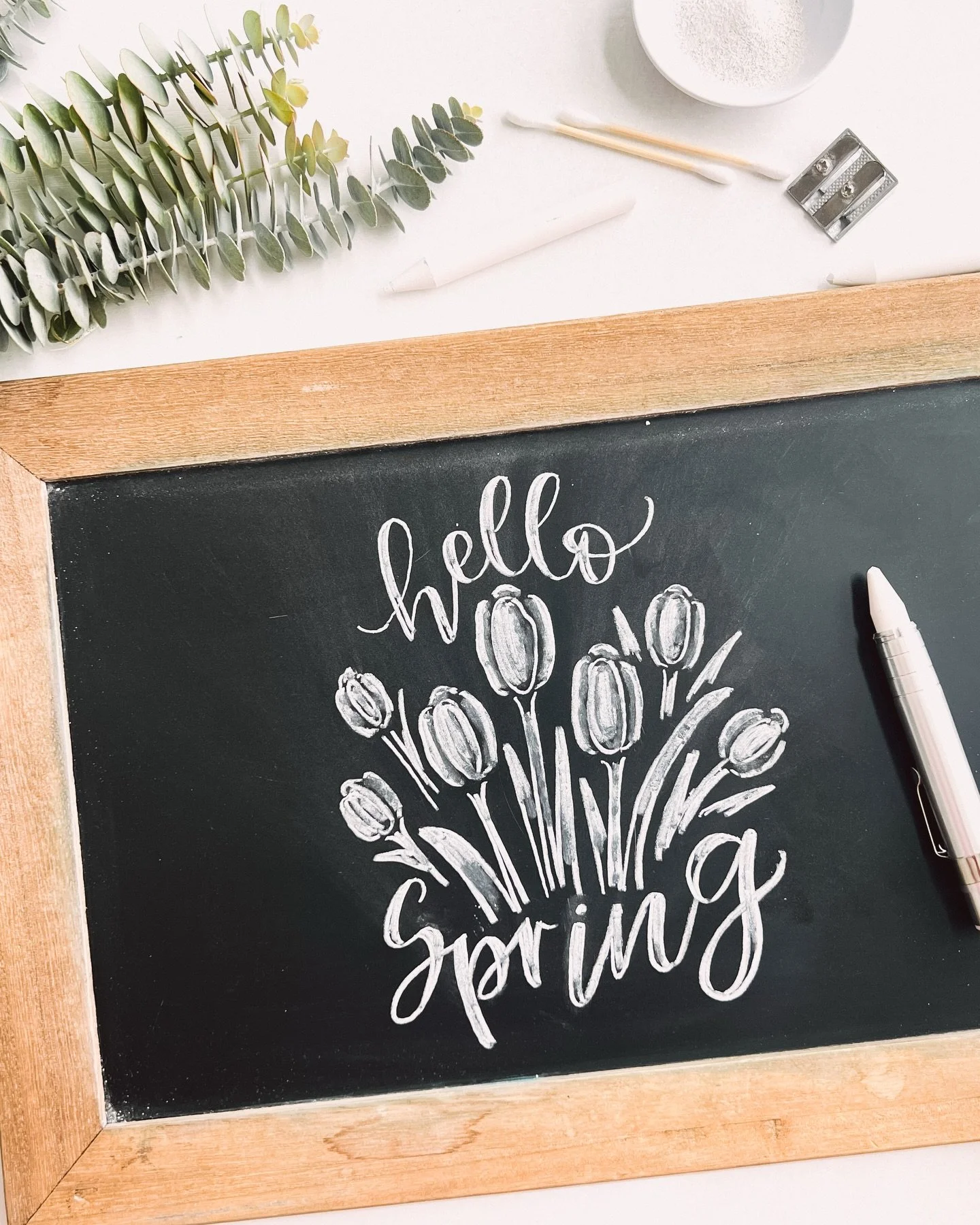 I absolutely love spring in AZ! The blooms on the cacti are so gorgeous but I do miss my tulips.

Also, I realized looking back in my camera roll that it&rsquo;s been awhile since I&rsquo;ve created with chalk. I definitely need to do that soon.
Happ