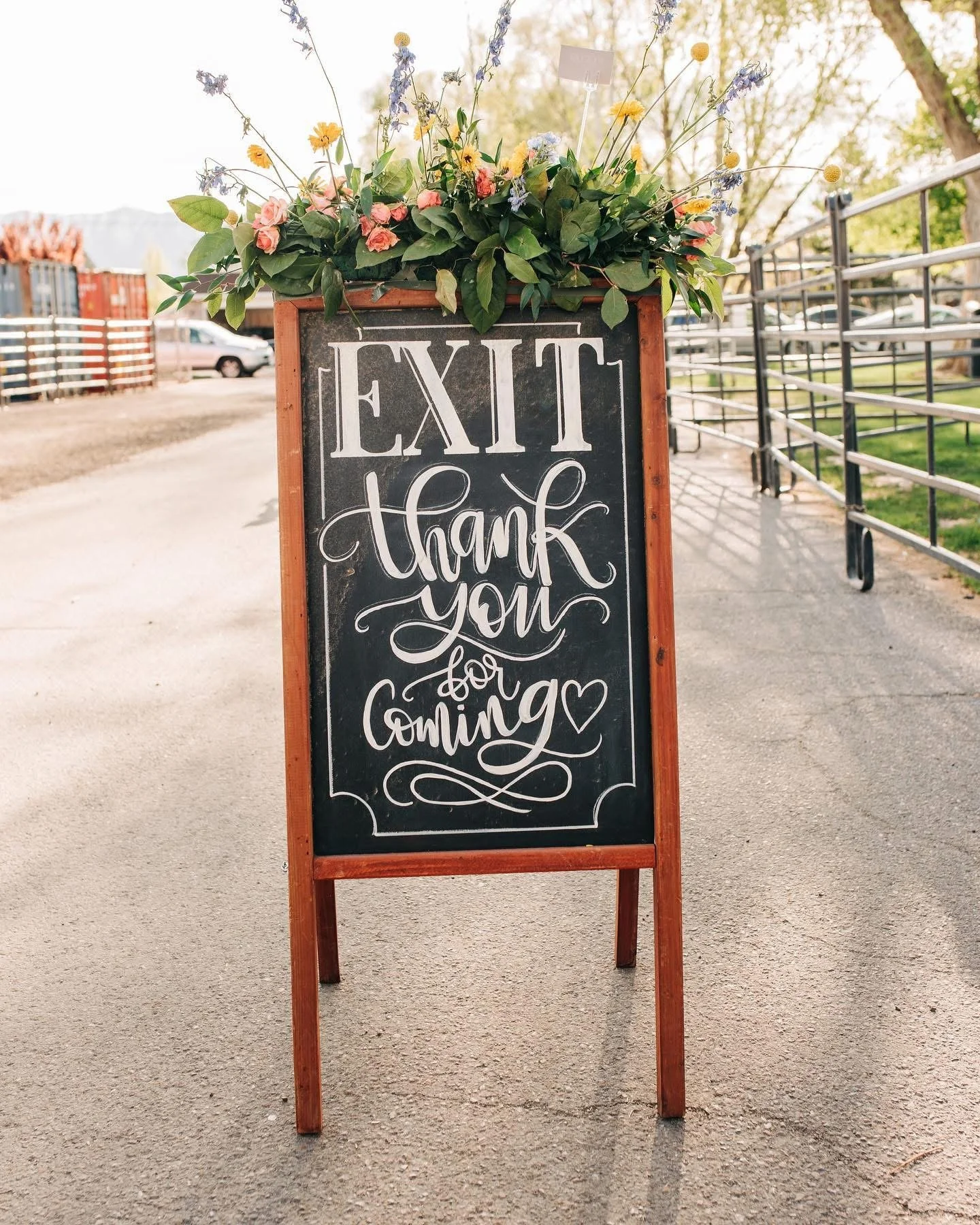Exit event chalkboard