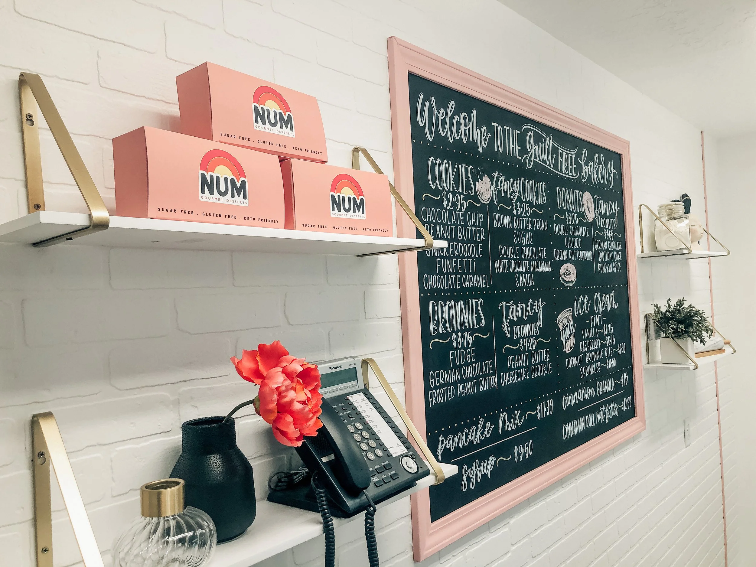 Bakery chalkboard menu