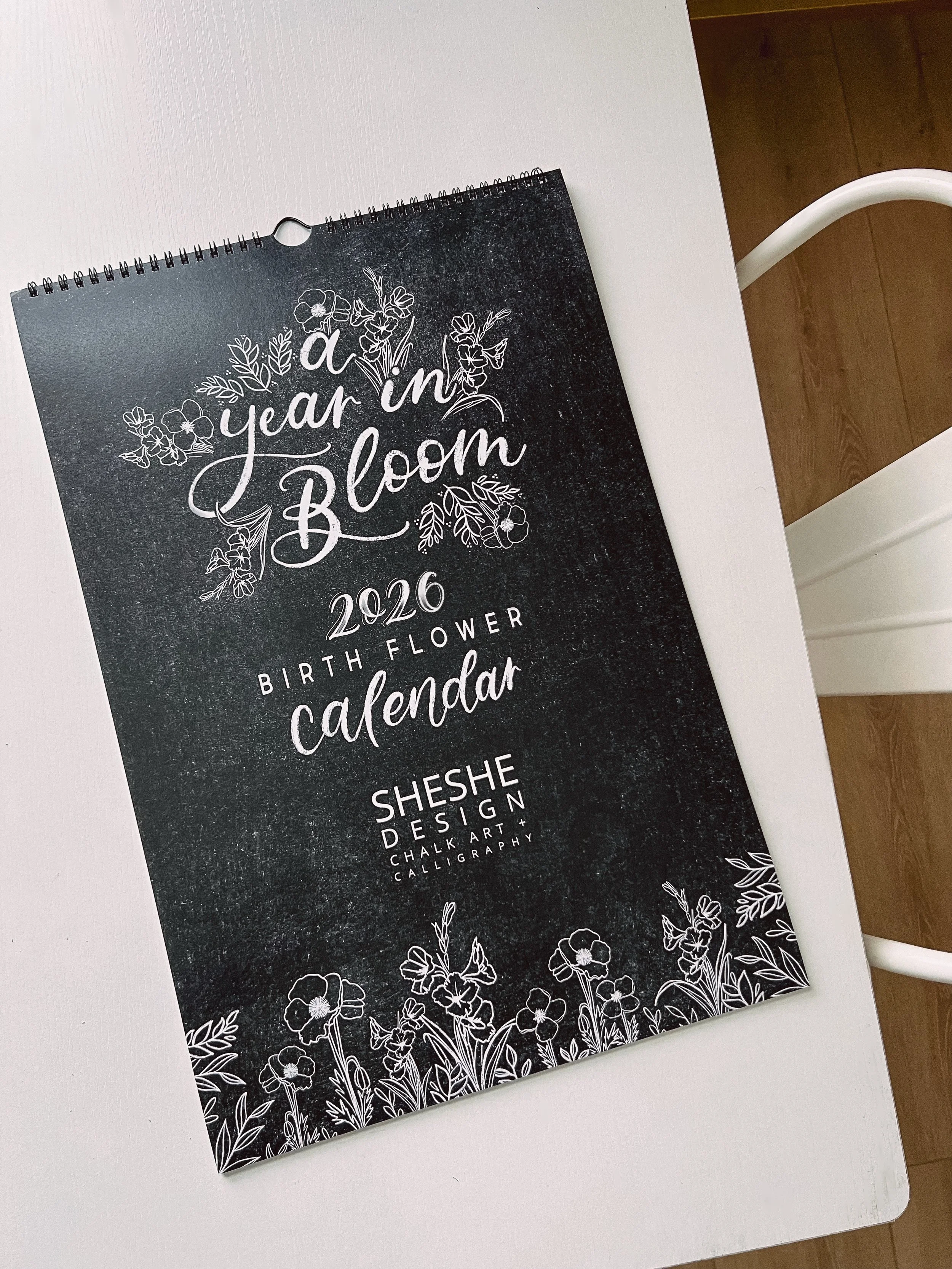 CHALK ART FLORAL 2026 CALENDAR PRE-ORDER