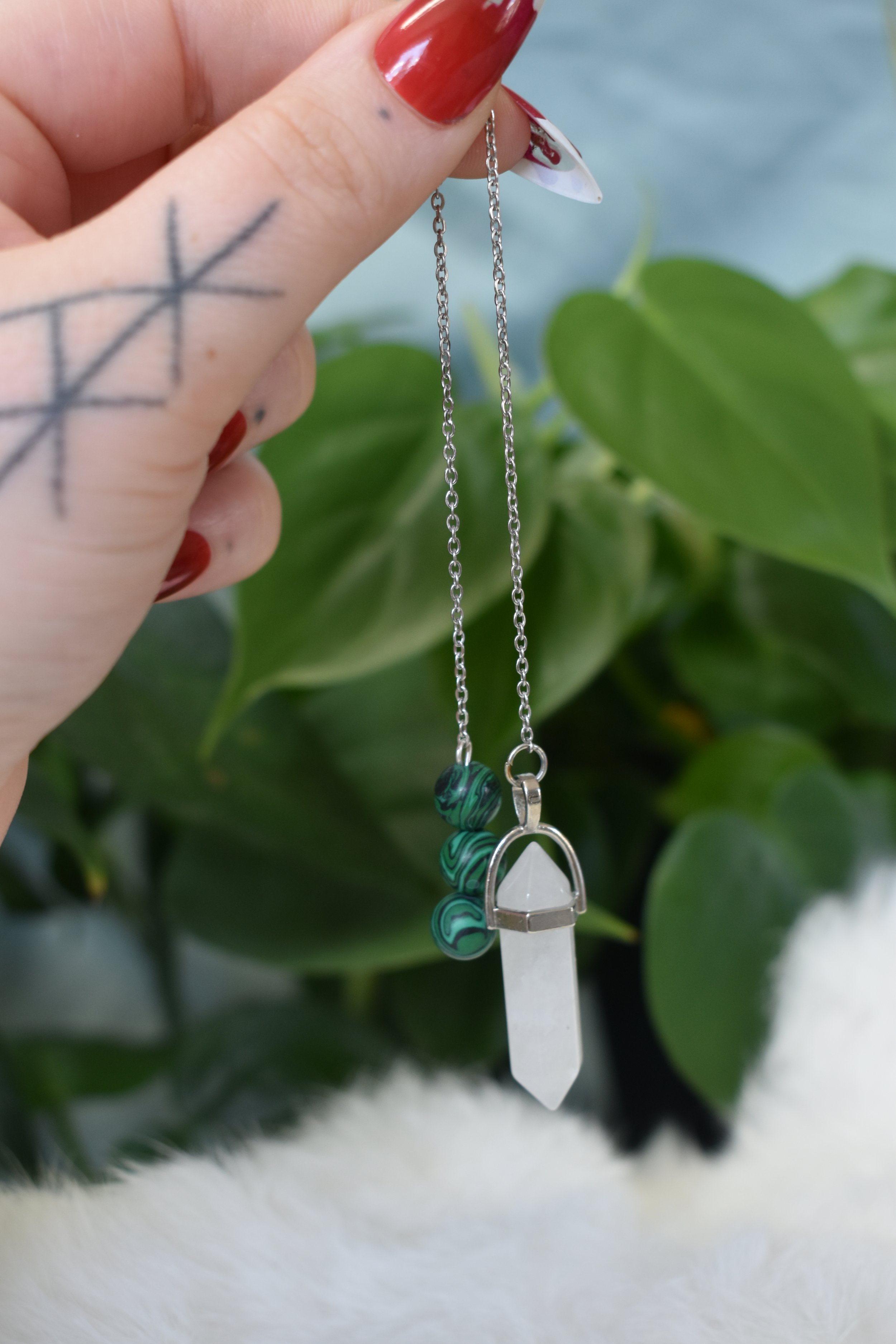 Quartz and malachite