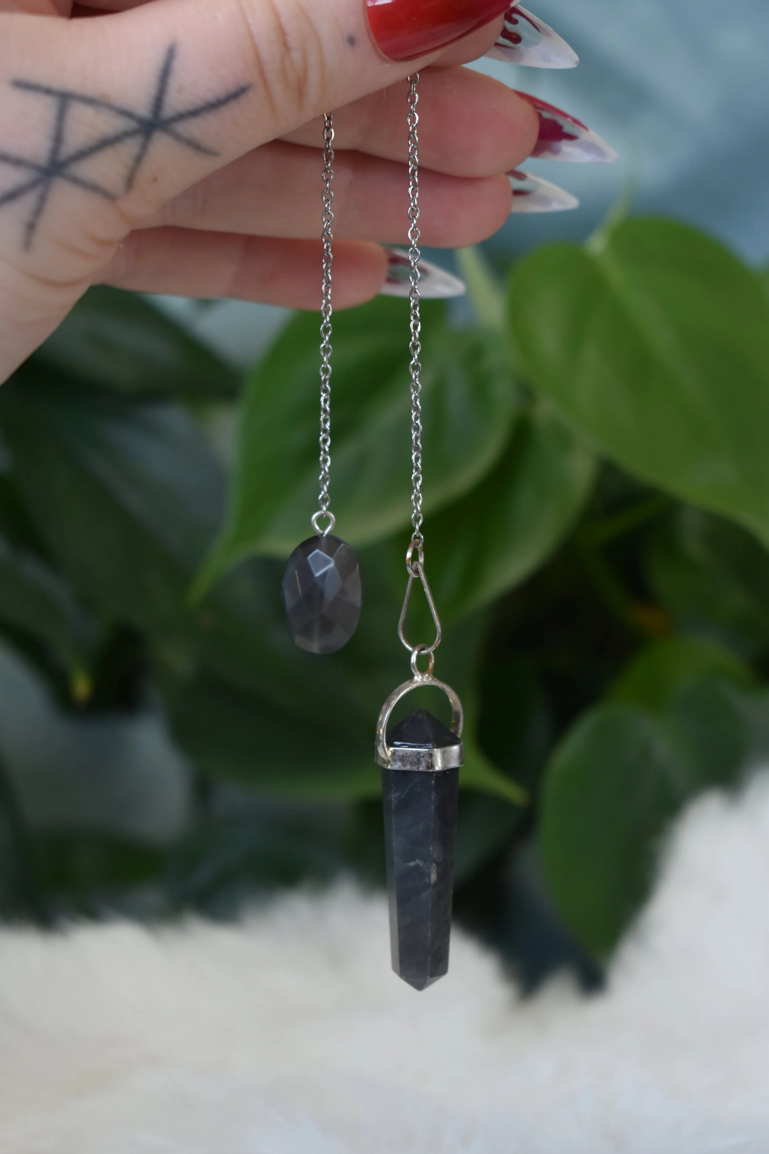 Grey quartz and hypersthene