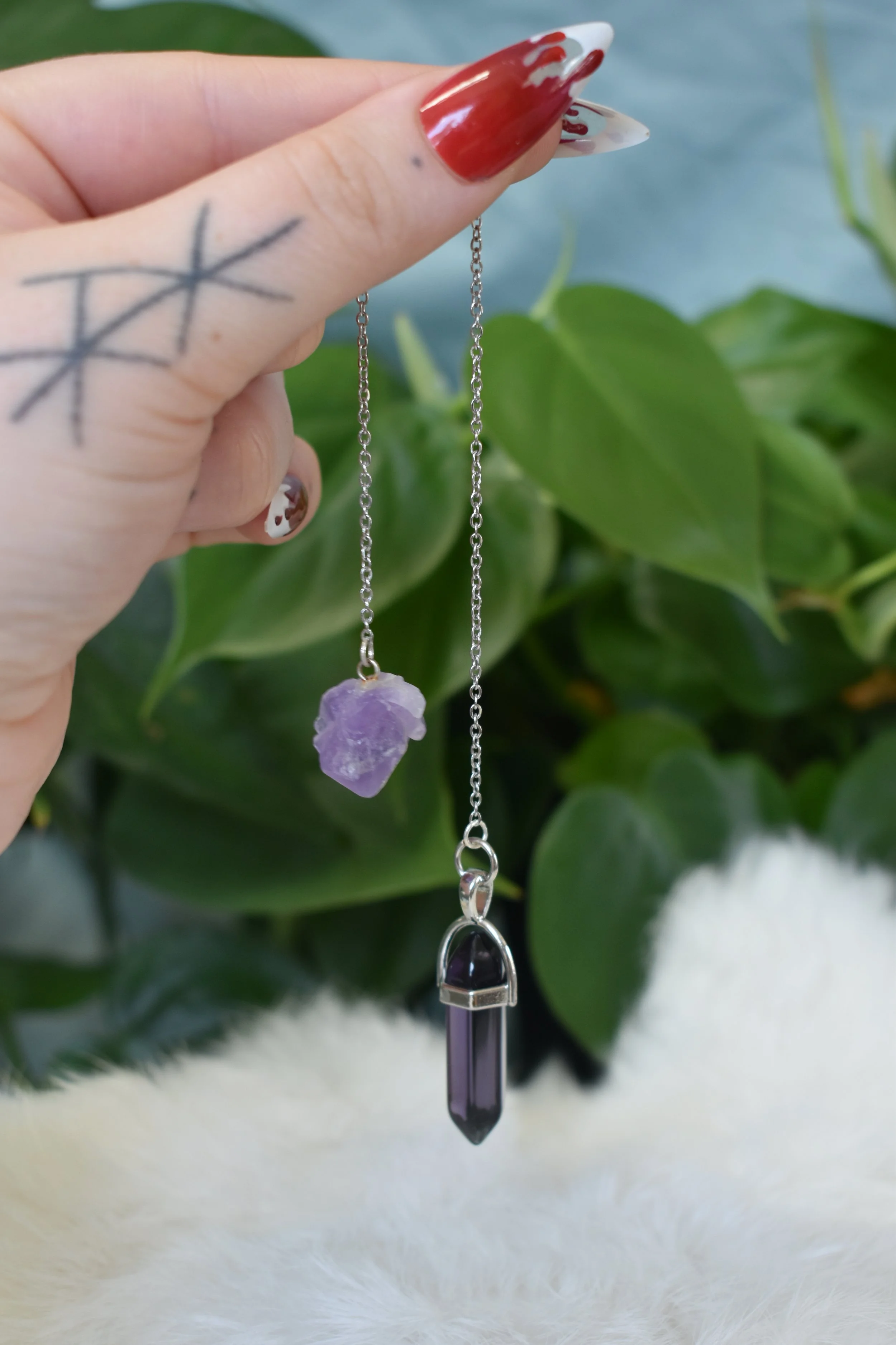 Purple glass, amethyst