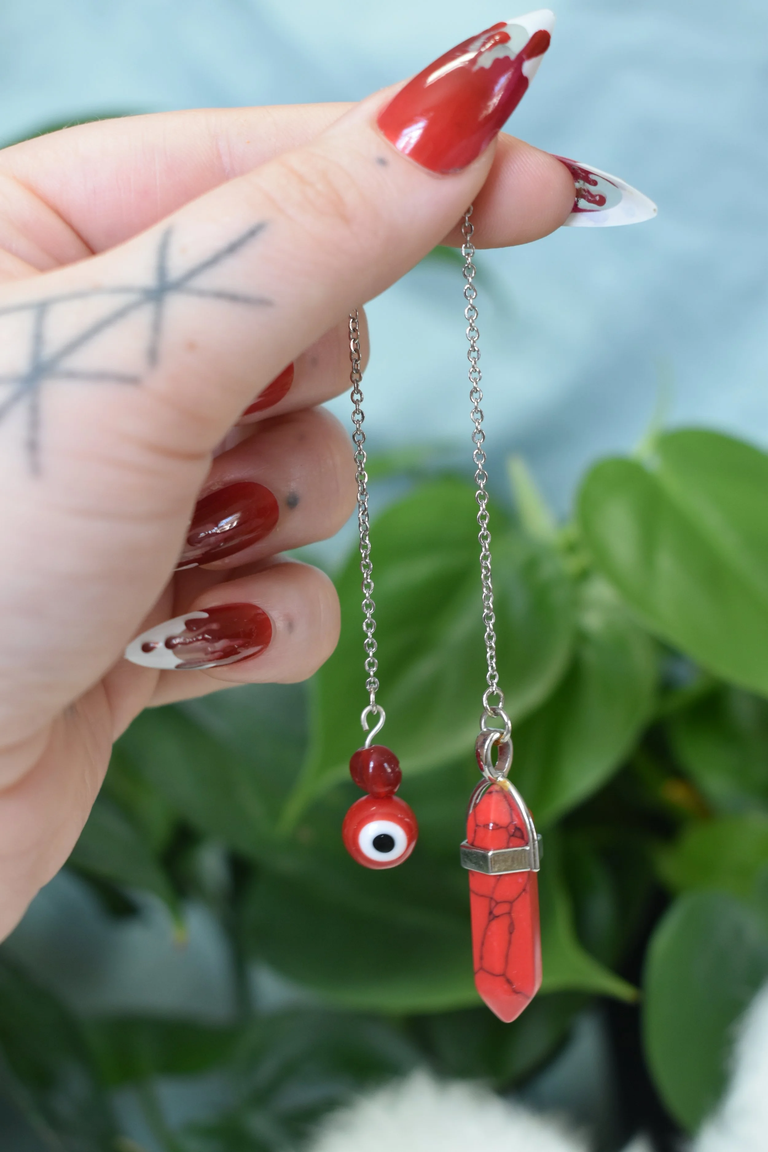 Dyed howlite, evil eye