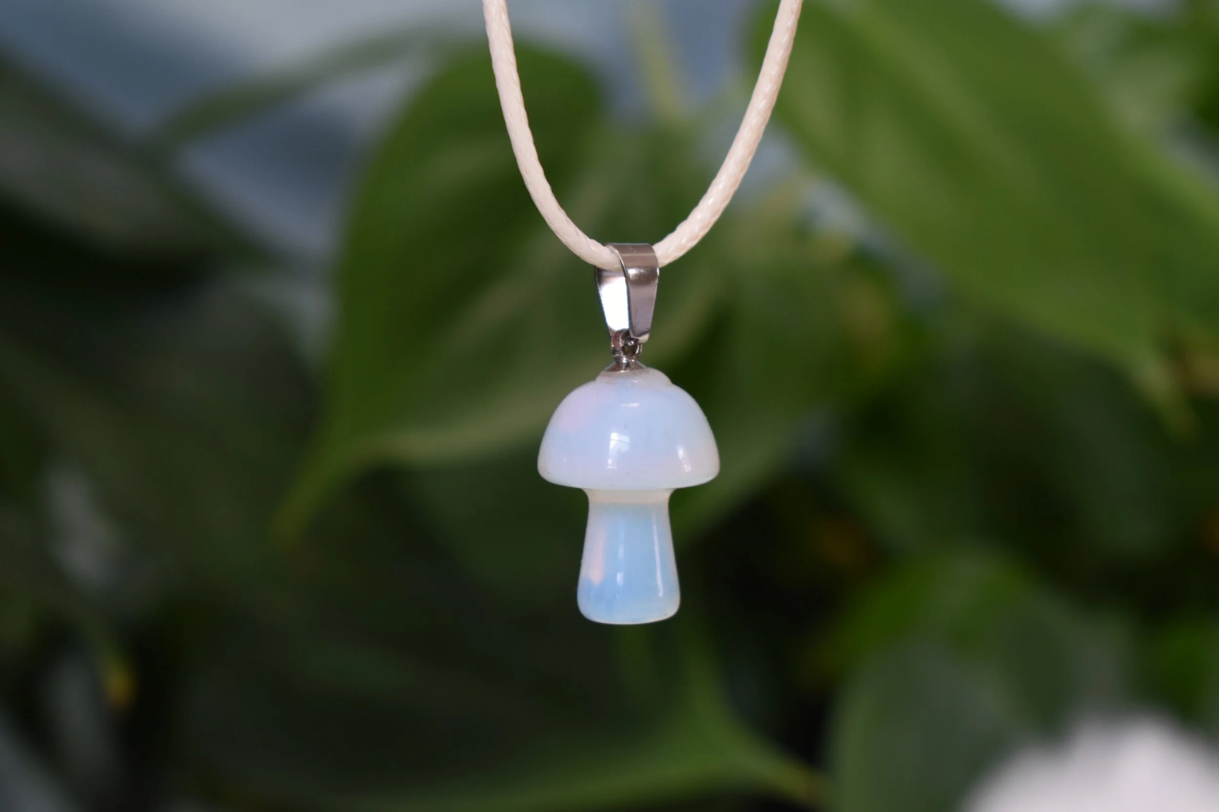 Opalite mushroom necklace