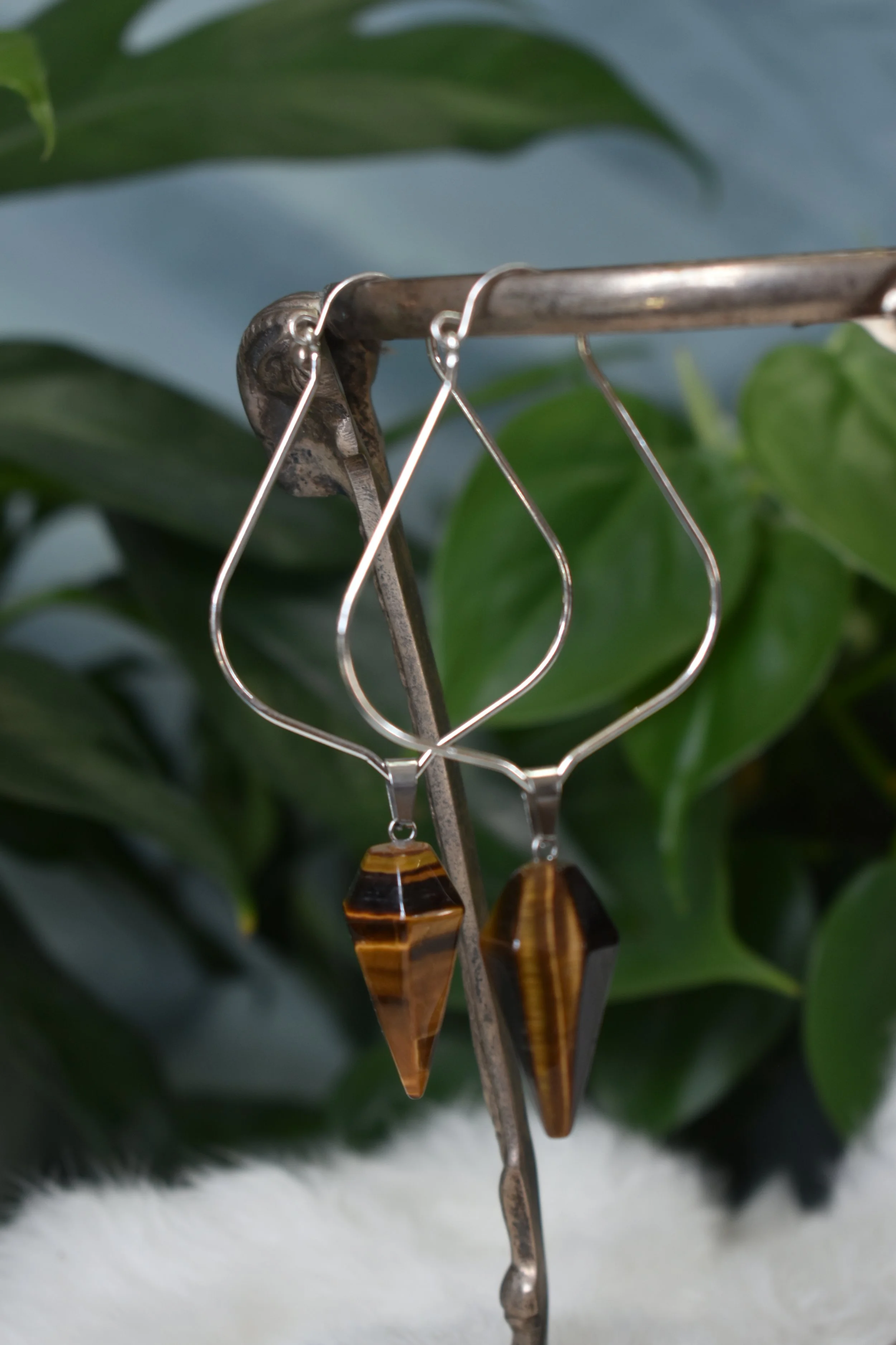 Tigers eye fanciful earrings