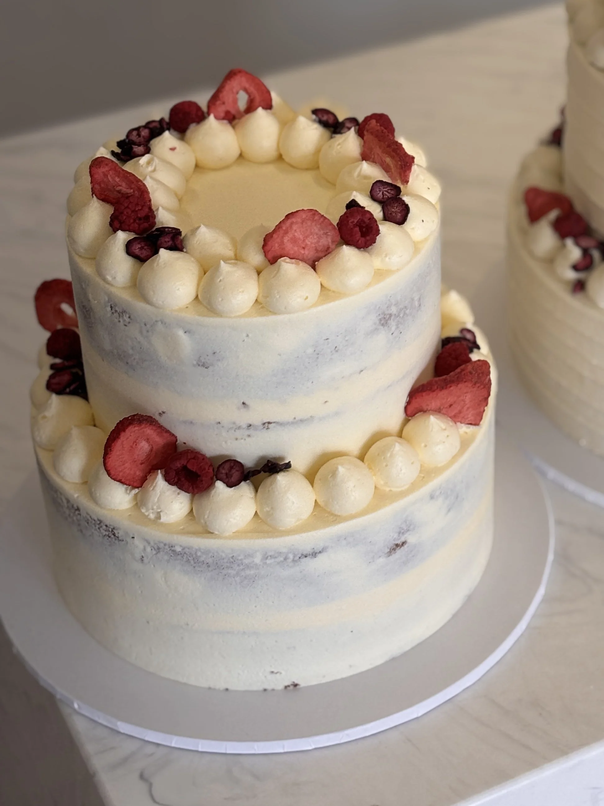 Iced Semi Naked Cabinet Cake 2 or 3 Tiers