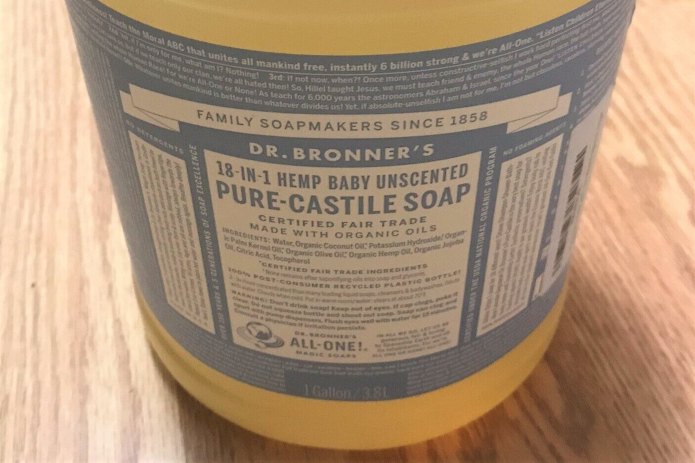 Dr. Bronner’s castile soap is my favorite ingredient for natural soaps! Click to buy yours my Amazon using my link.