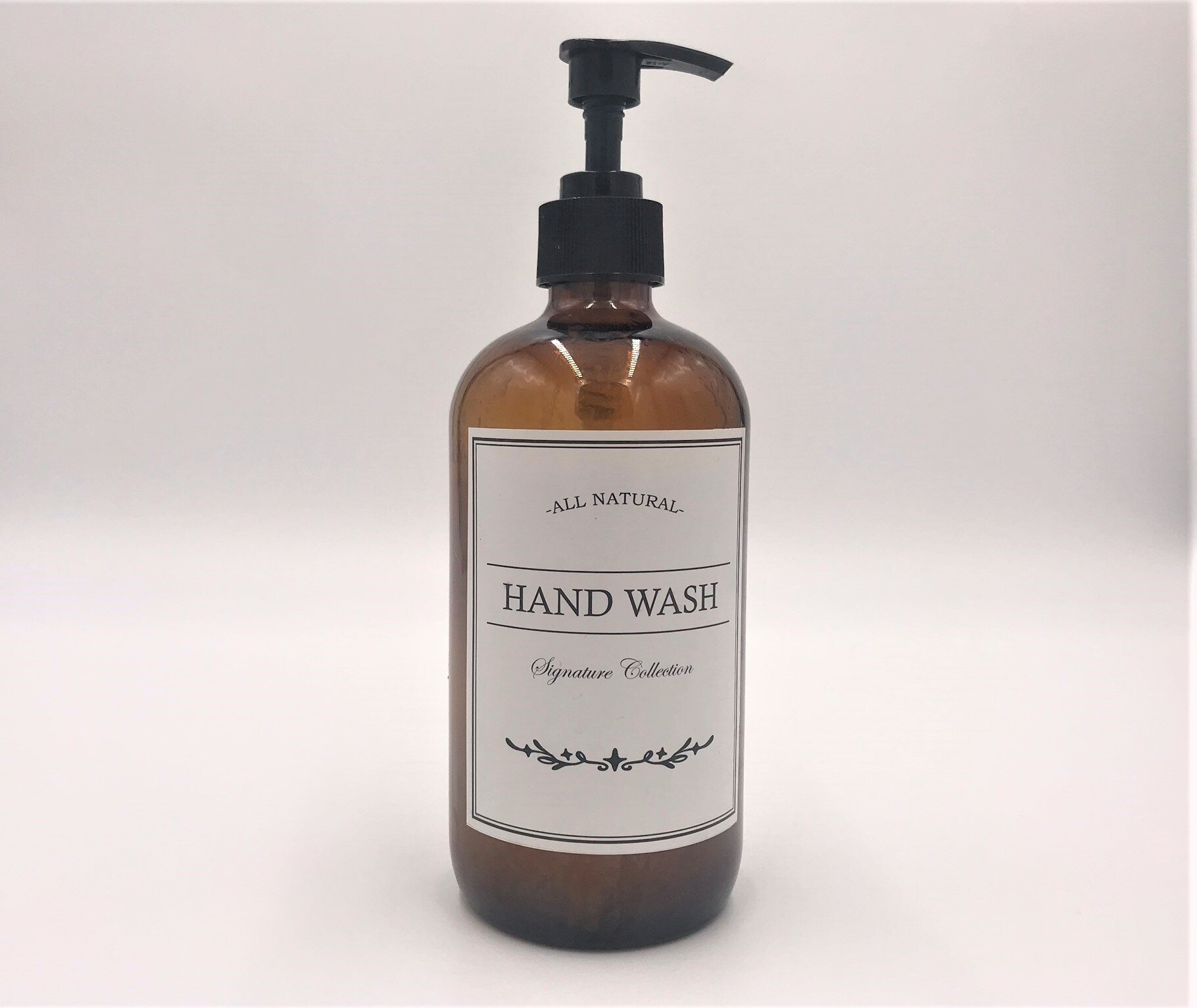 Non-toxic  DIY liquid hand soap  only requires three ingredients. Combine this recipe with a foaming pump for the best results.