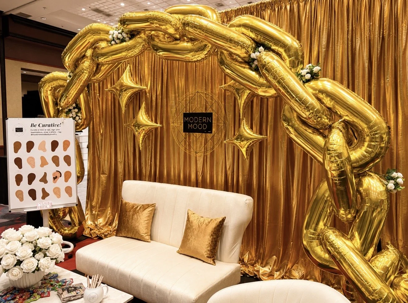 GLAMOROUS PIPE & DRAPE, BALLOON DECOR, & FURNITURE