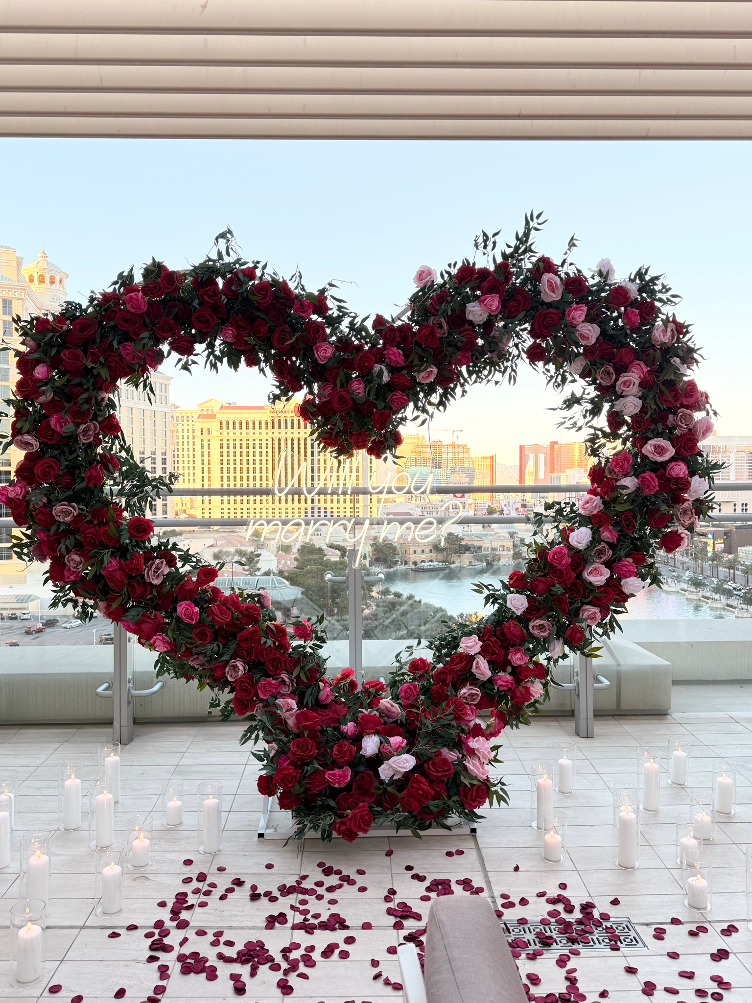 BE MINE HEART FLOWER ARCH