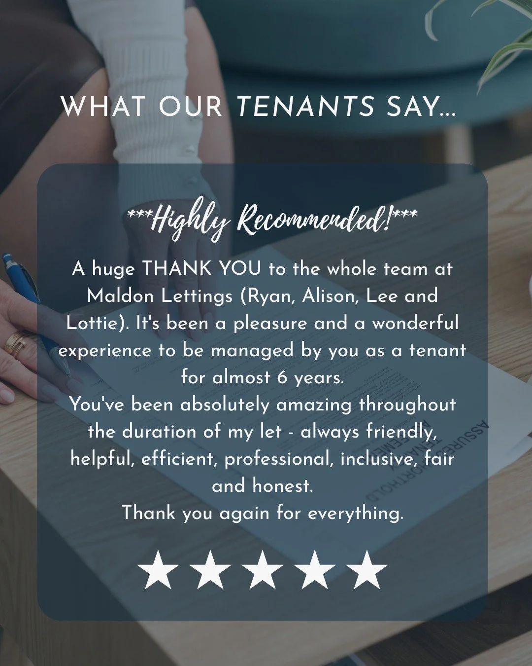 Reviews like this, is why we love what we do! 

Need help finding your next home? Visit www.maldonlettings.co.uk or the link in our bio for more information.
