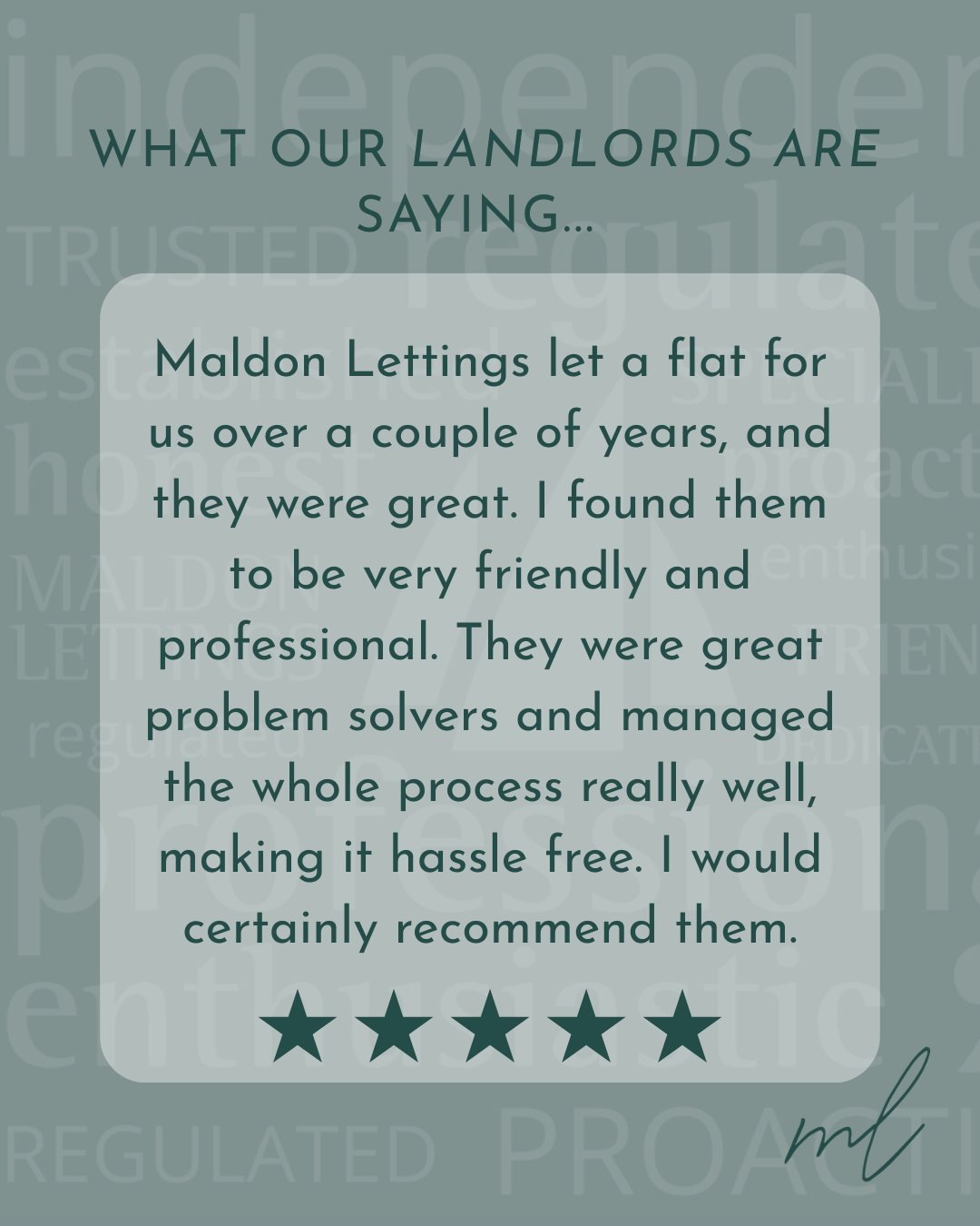 Recommendation is the best compliment and really helps small independent businesses. Thank you for your positive feedback.