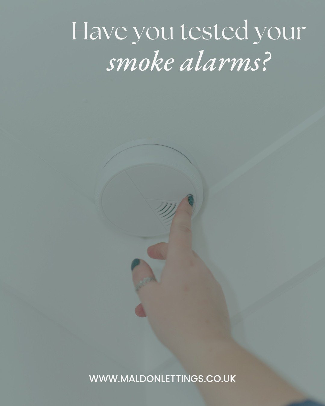 It's important to test your smoke alarms regularly and could save your life, test yours today!