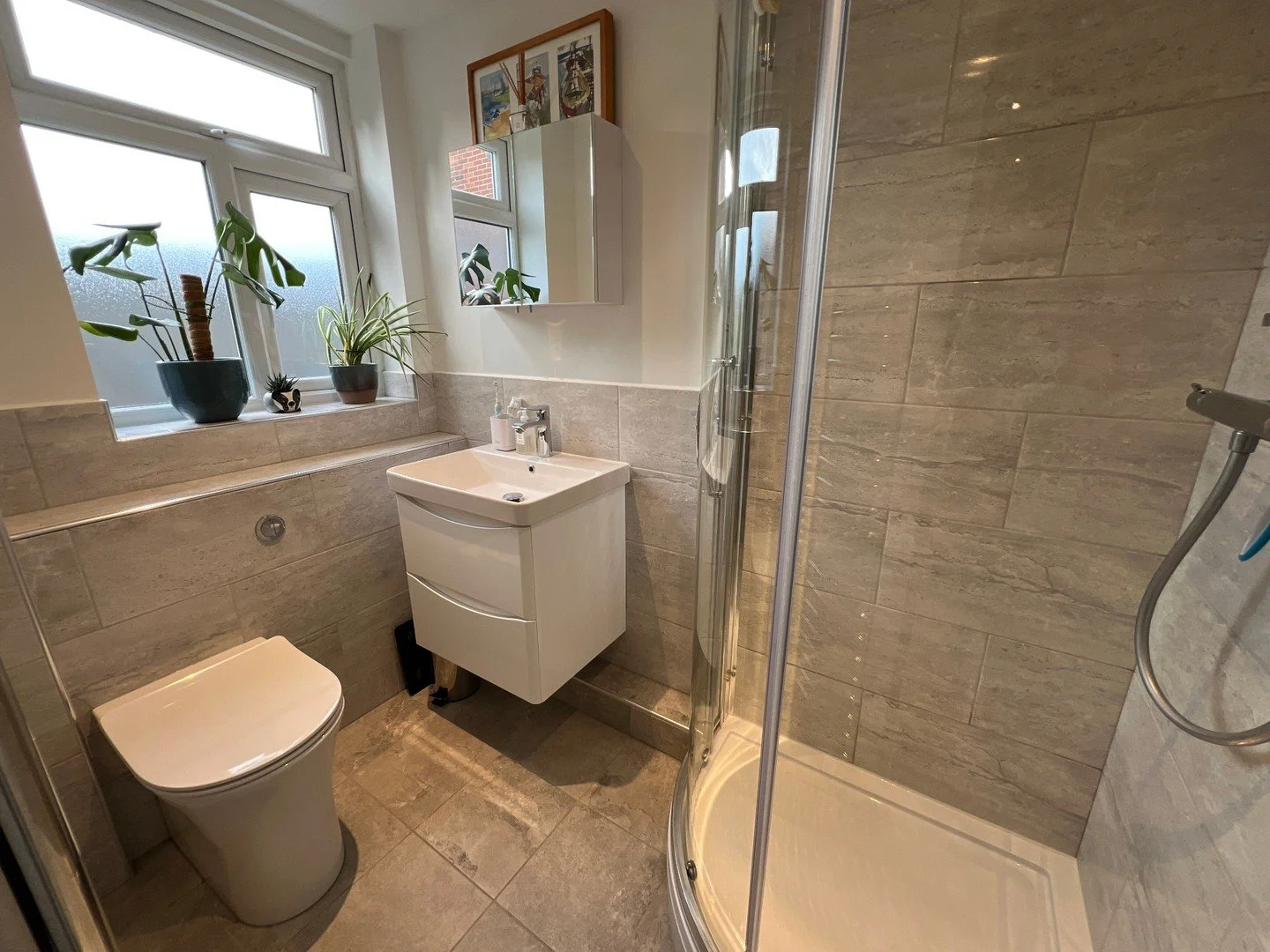 Pretty bathrooms from a previously let property.