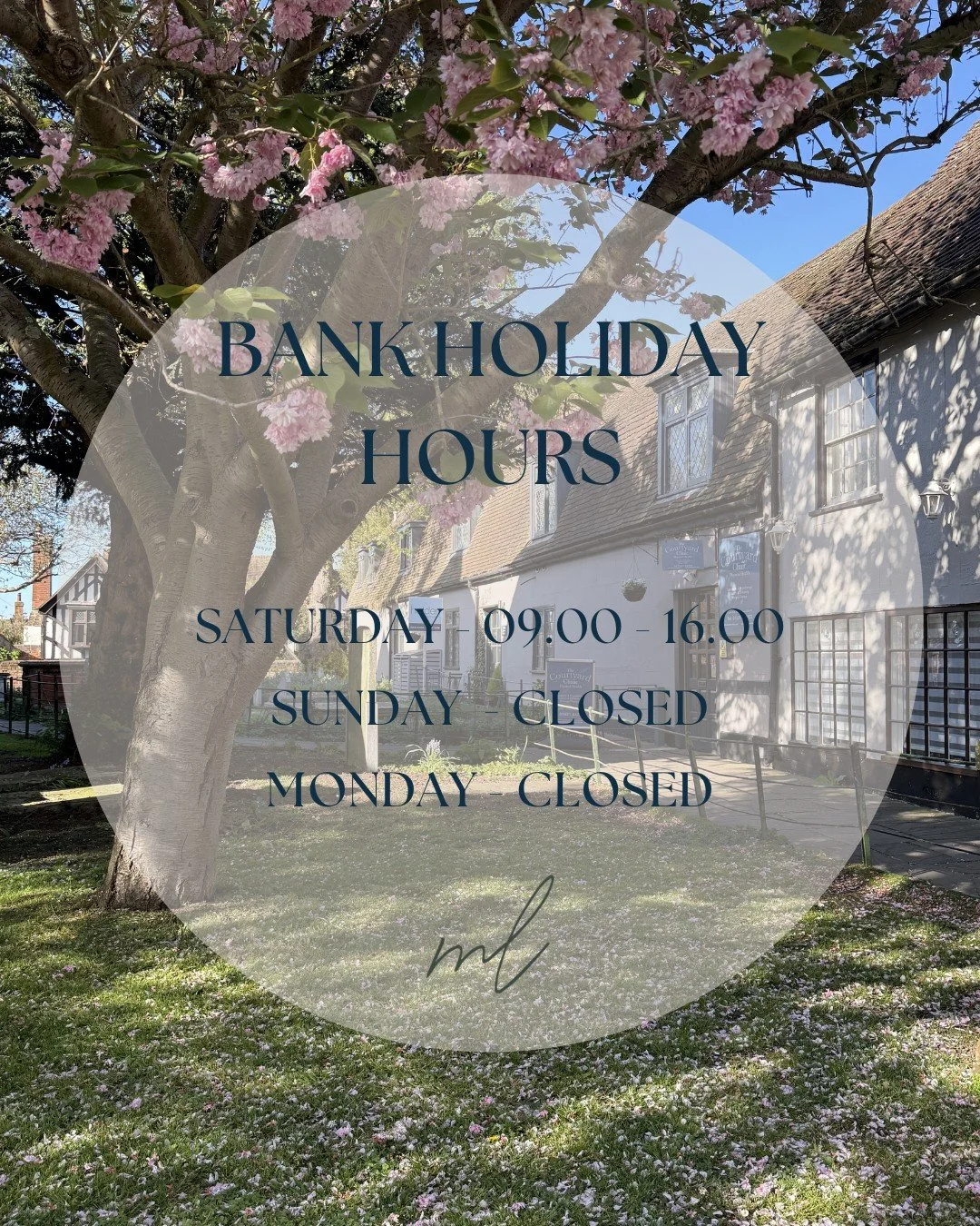 May 25th bank holiday hours - we hope you have a lovely long weekend!