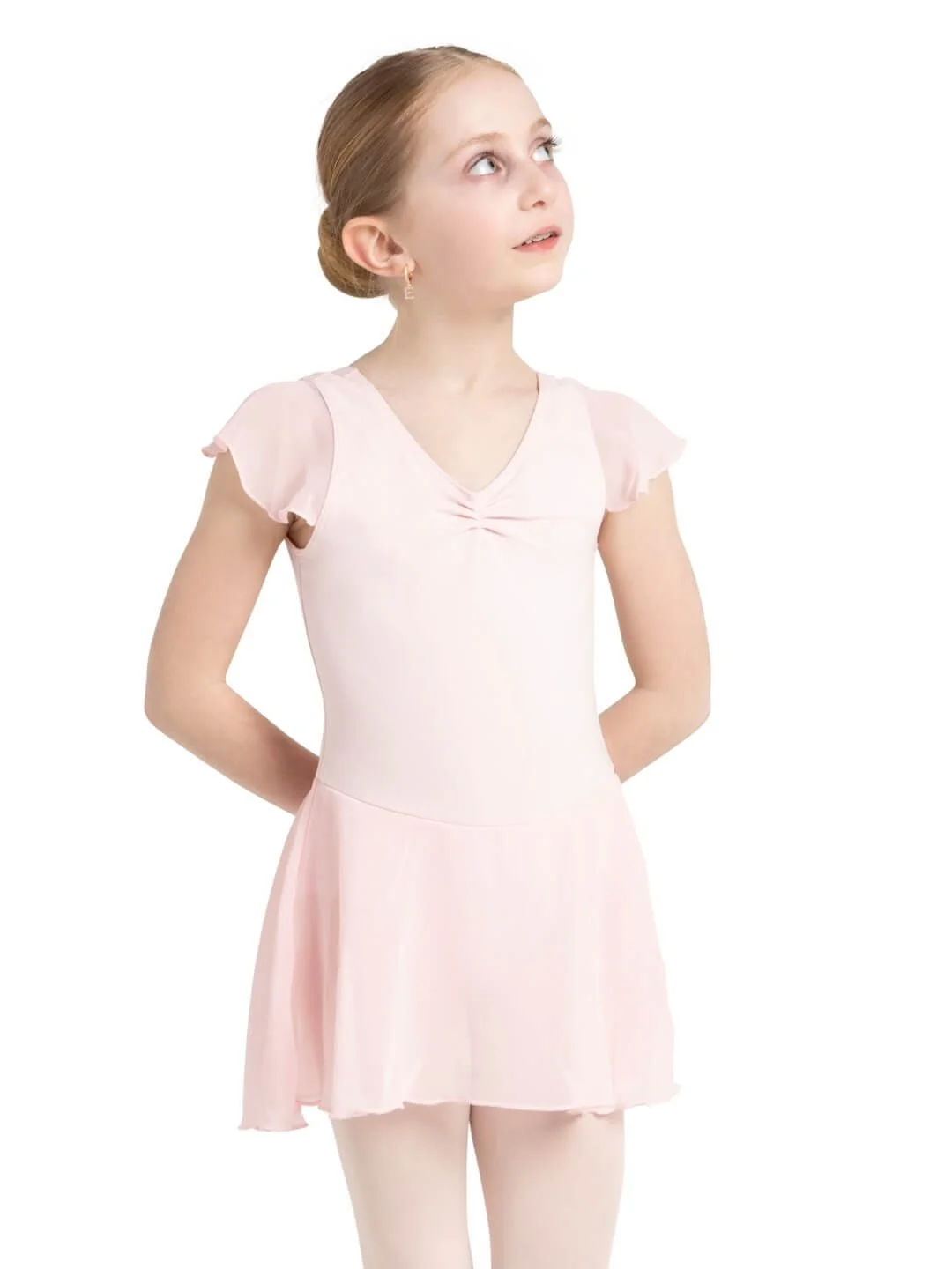 Capezio Flutter Sleeve Dress - Girls