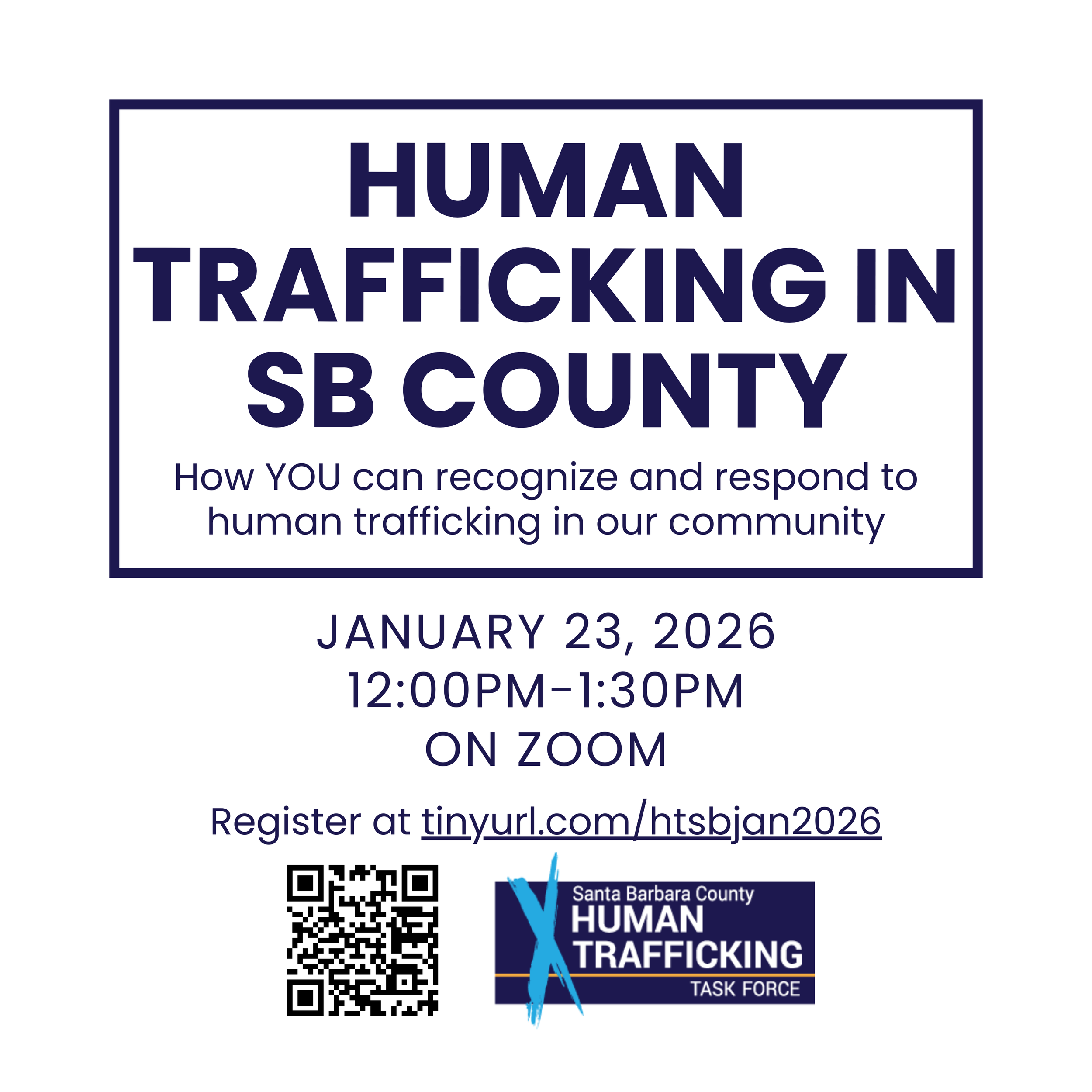 Human Trafficking Awareness Education Event (Virtual)