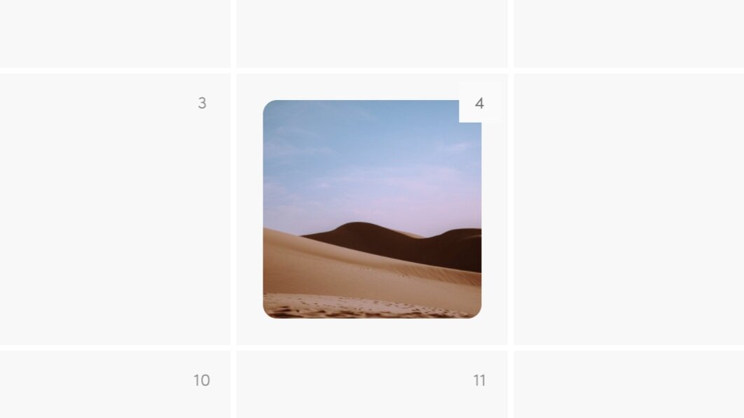 Rounded Corners Event Thumbnails For Calendar Block