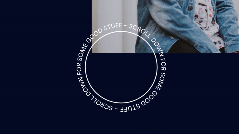 Rotating Scroll Down Indicator Circle