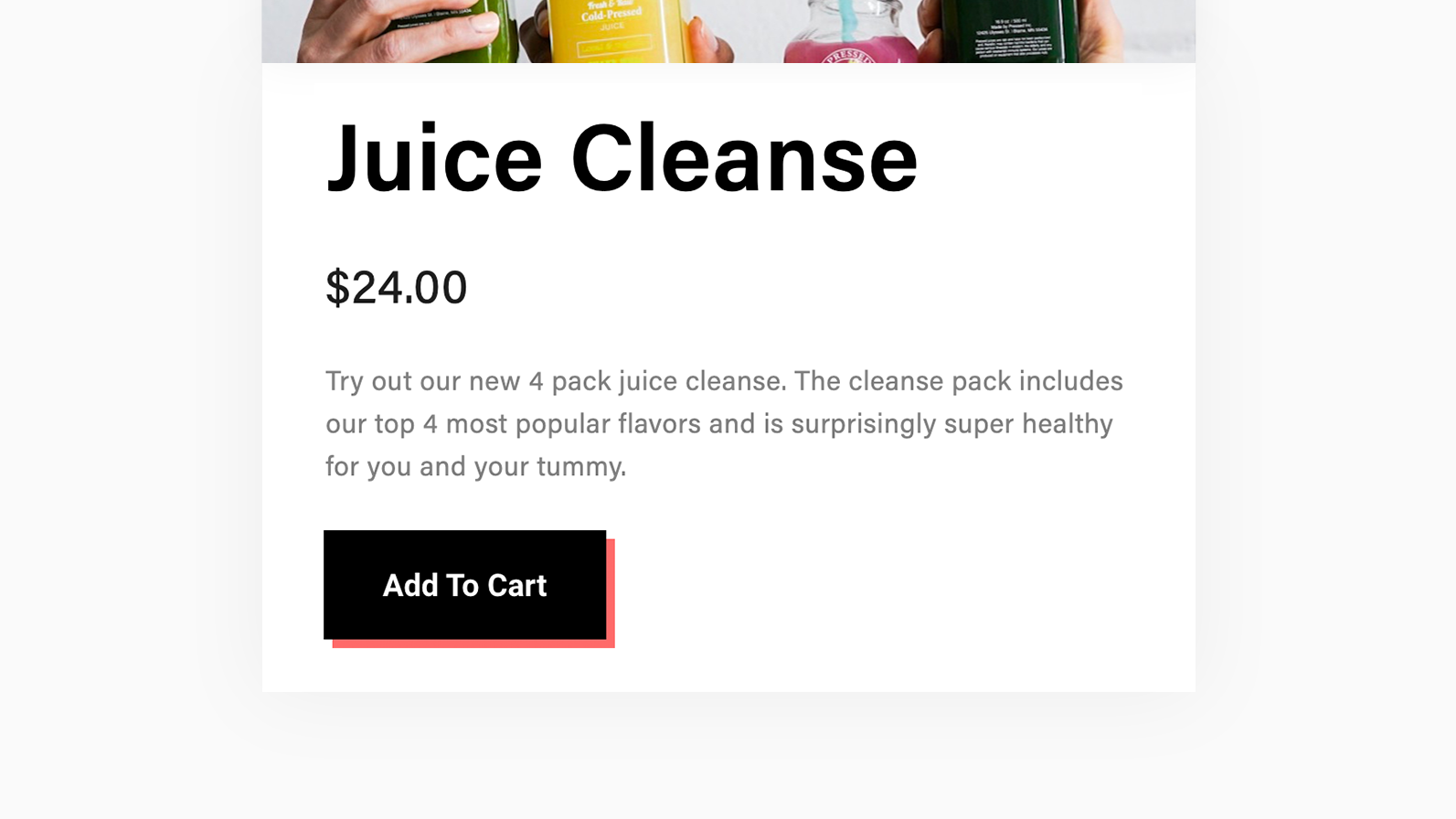 Solid Drop Shadow Add To Cart Button