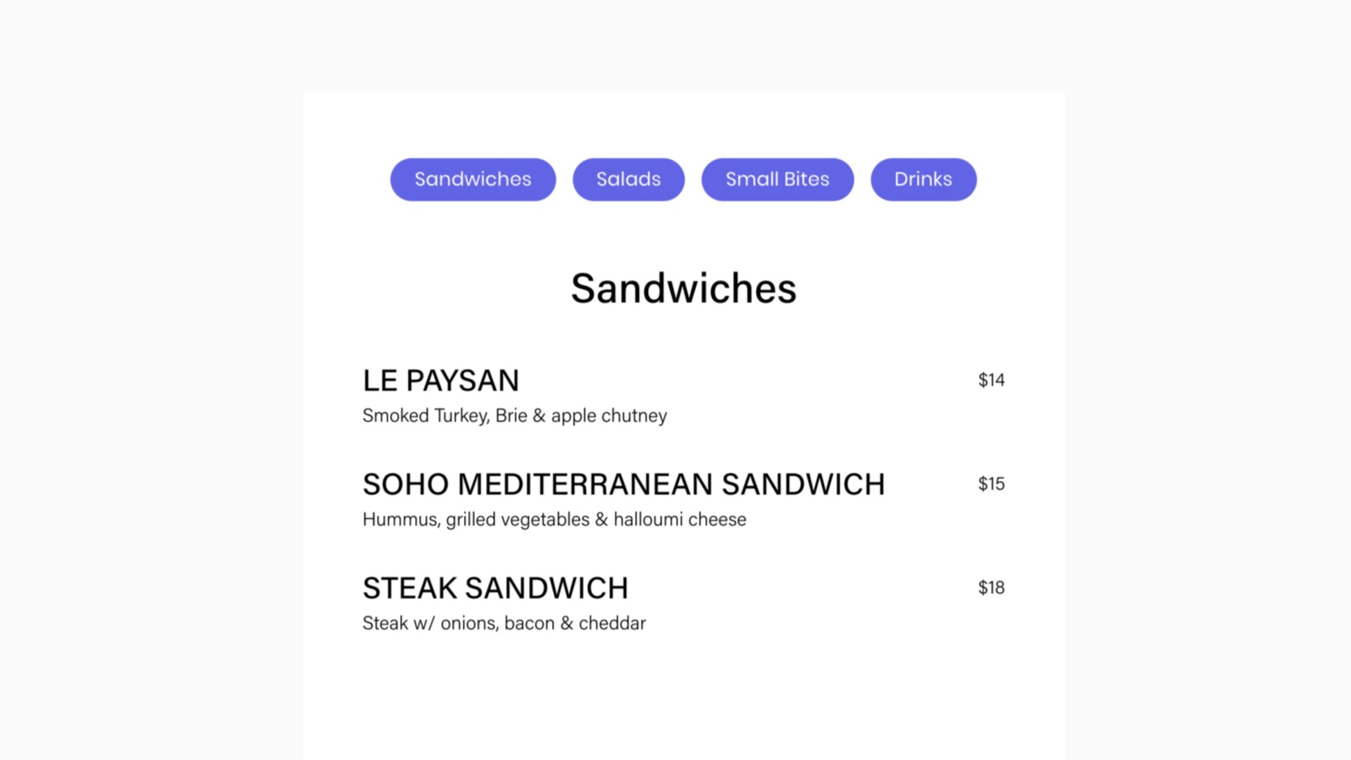 Pill Style Menu Block Links