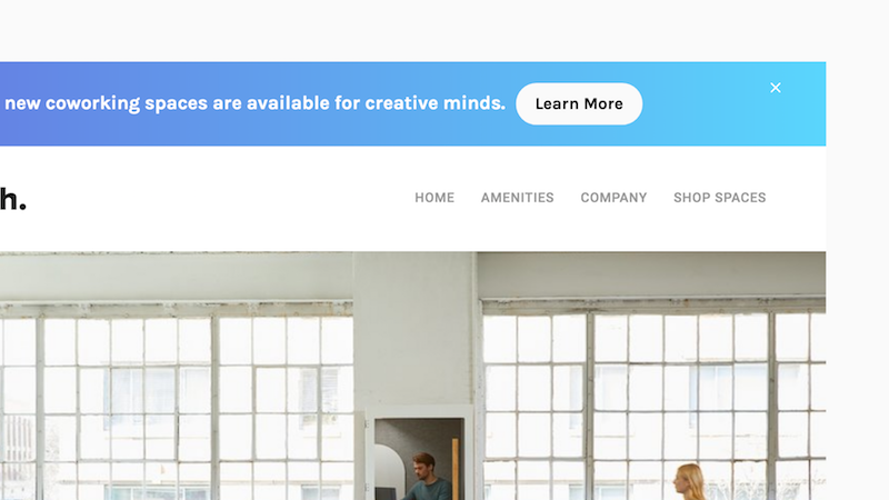 Announcement Bar Button